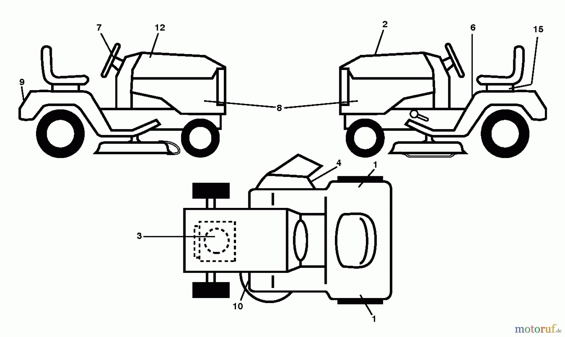 Poulan / Weed Eater Rasen und Gartentraktoren PB19542LT (96012012201) - Poulan Pro Lawn Tractor (2012-08) DECALS