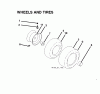 Poulan / Weed Eater PB19546LT (96048001700) - Poulan Pro Lawn Tractor (2010-12) Ersatzteile WHEELS TIRES