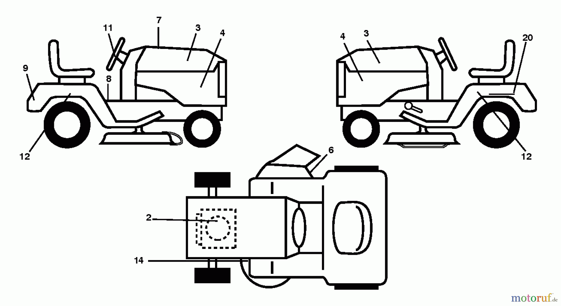 Poulan / Weed Eater Rasen und Gartentraktoren PB195A46LT (96042014701) - Poulan Pro Lawn Tractor (2012-12) DECALS