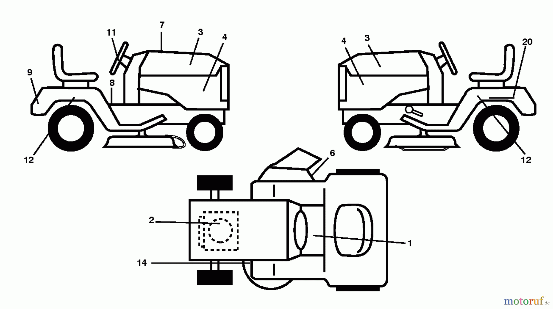 Poulan / Weed Eater Rasen und Gartentraktoren PB20A42LT (96048004901) - Poulan Pro Lawn Tractor (2013-01) DECALS
