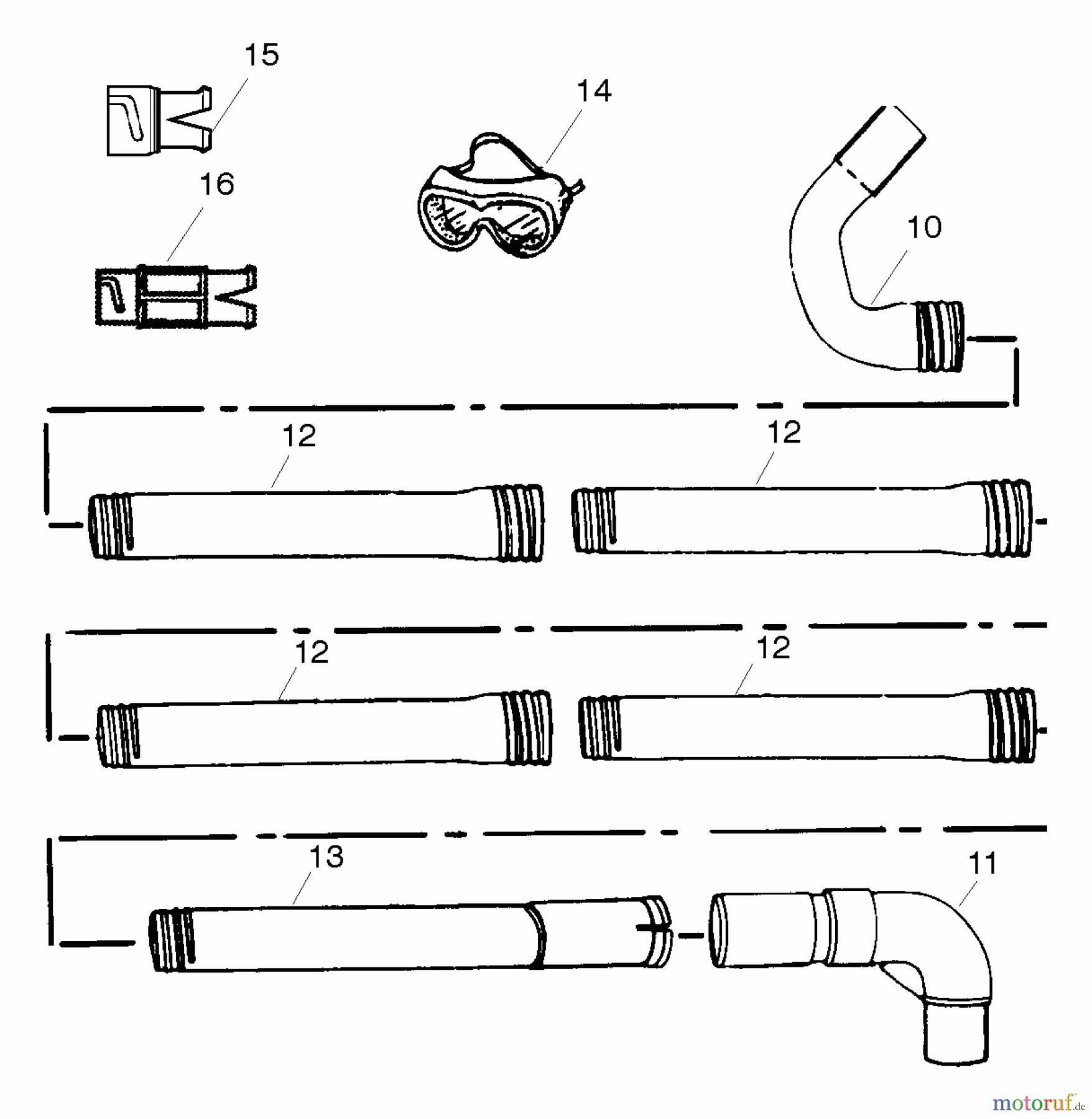 Poulan / Weed Eater Bläser / Sauger / Häcksler / Mulchgeräte 2540 - Weed Eater Electric Blower Gutter Attachment Kit PN 952701696