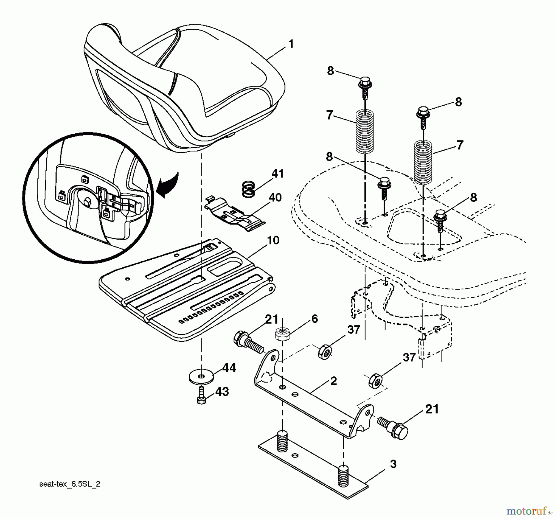 Poulan / Weed Eater Rasen und Gartentraktoren PB20H42LT (96042014801) - Poulan Pro Lawn Tractor (2013-01) SEAT