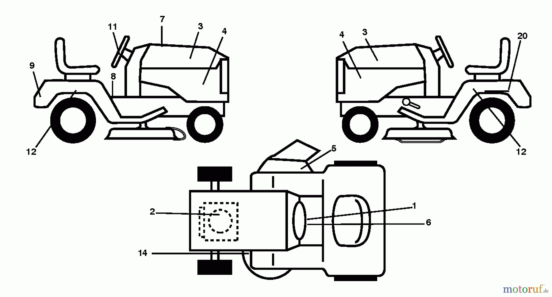 Poulan / Weed Eater Rasen und Gartentraktoren PB20H42LT (96042014900) - Poulan Pro Lawn Tractor (2012-10) DECALS
