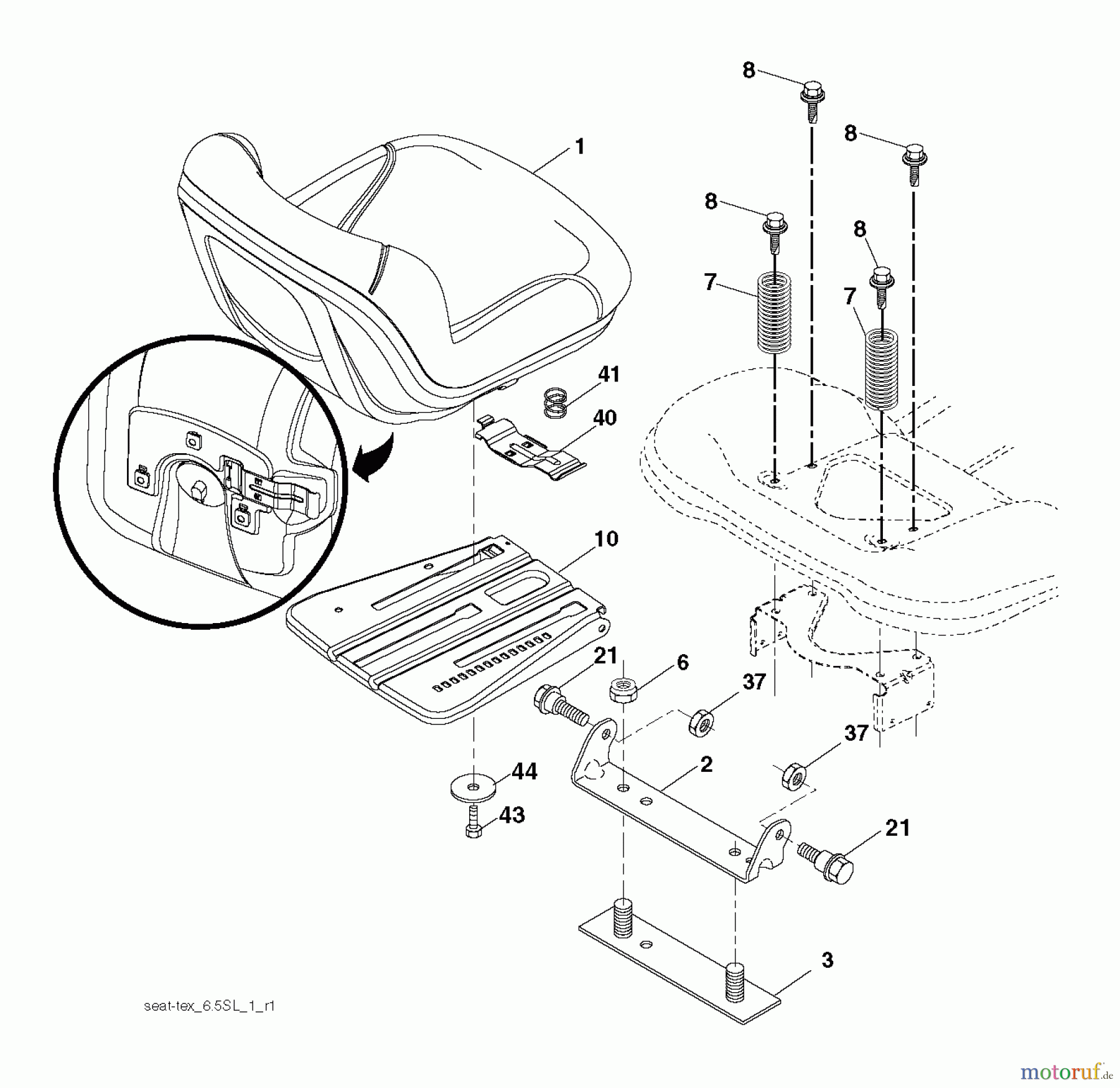 Poulan / Weed Eater Rasen und Gartentraktoren PB20H42YT (96042012404) - Poulan Pro Lawn Tractor (2011-08) SEAT