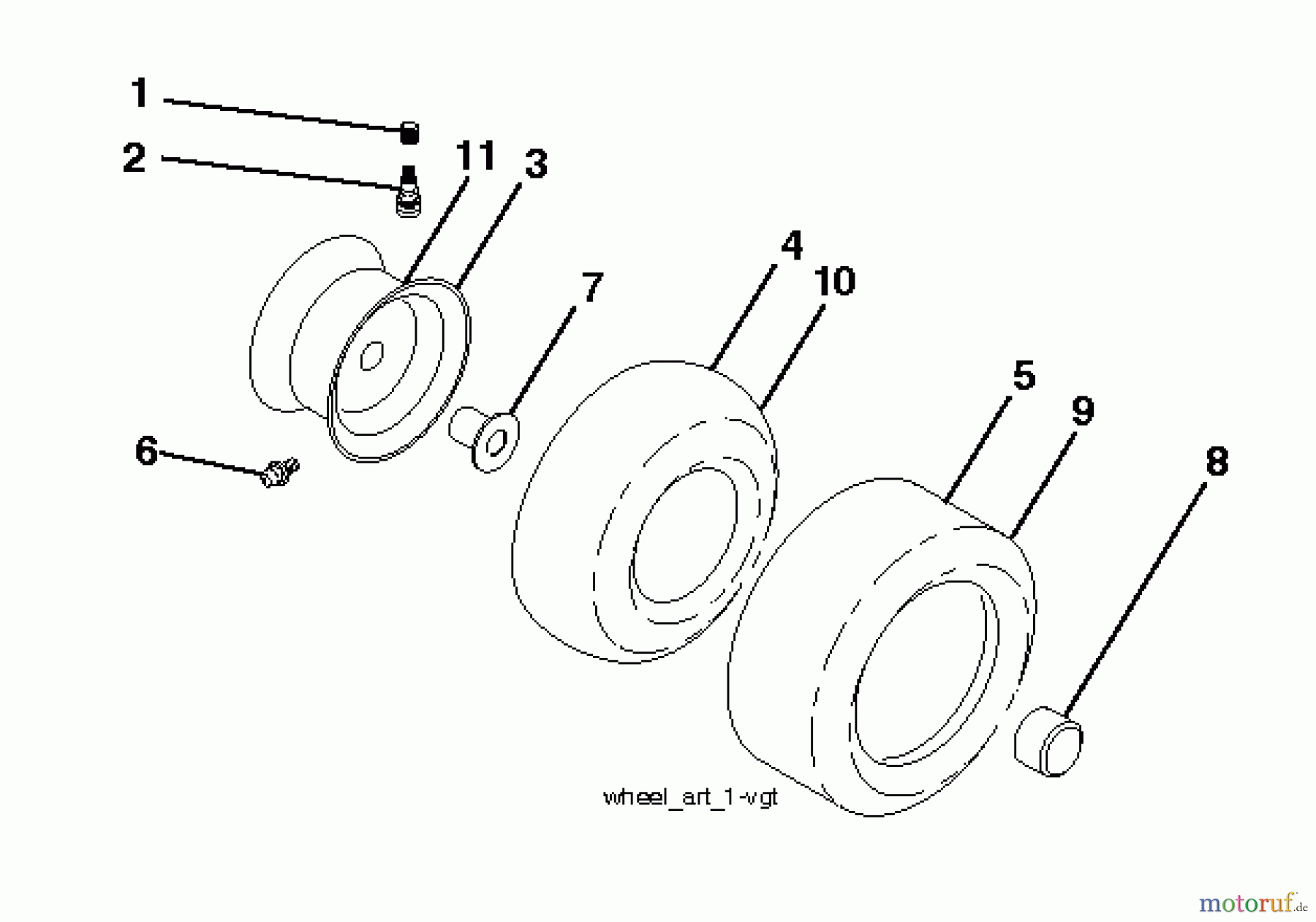 Poulan / Weed Eater Rasen und Gartentraktoren PB20H42YT (96042012405) - Poulan Pro Lawn Tractor (2012-08) WHEELS TIRES