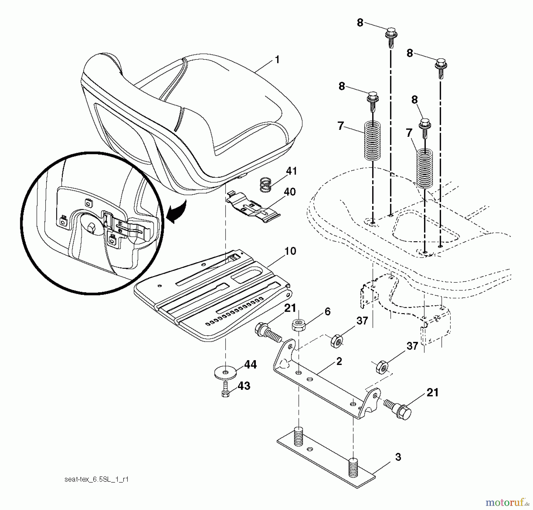 Poulan / Weed Eater Rasen und Gartentraktoren PB22H42YT (96048005100) - Poulan Pro Lawn Tractor (2012-11) SEAT