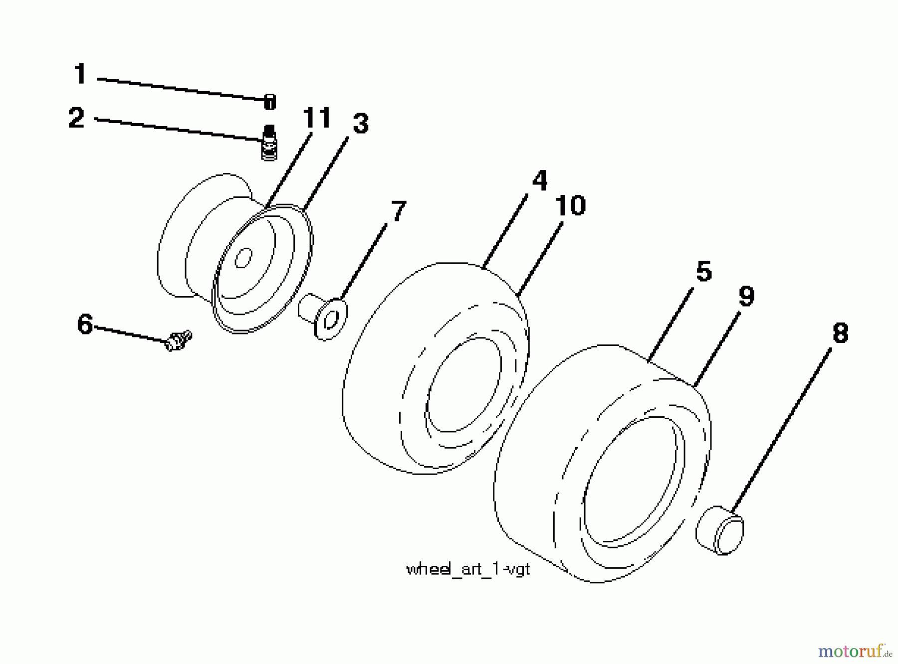 Poulan / Weed Eater Rasen und Gartentraktoren PB22H42YT (96048005100) - Poulan Pro Lawn Tractor (2012-11) WHEELS TIRES