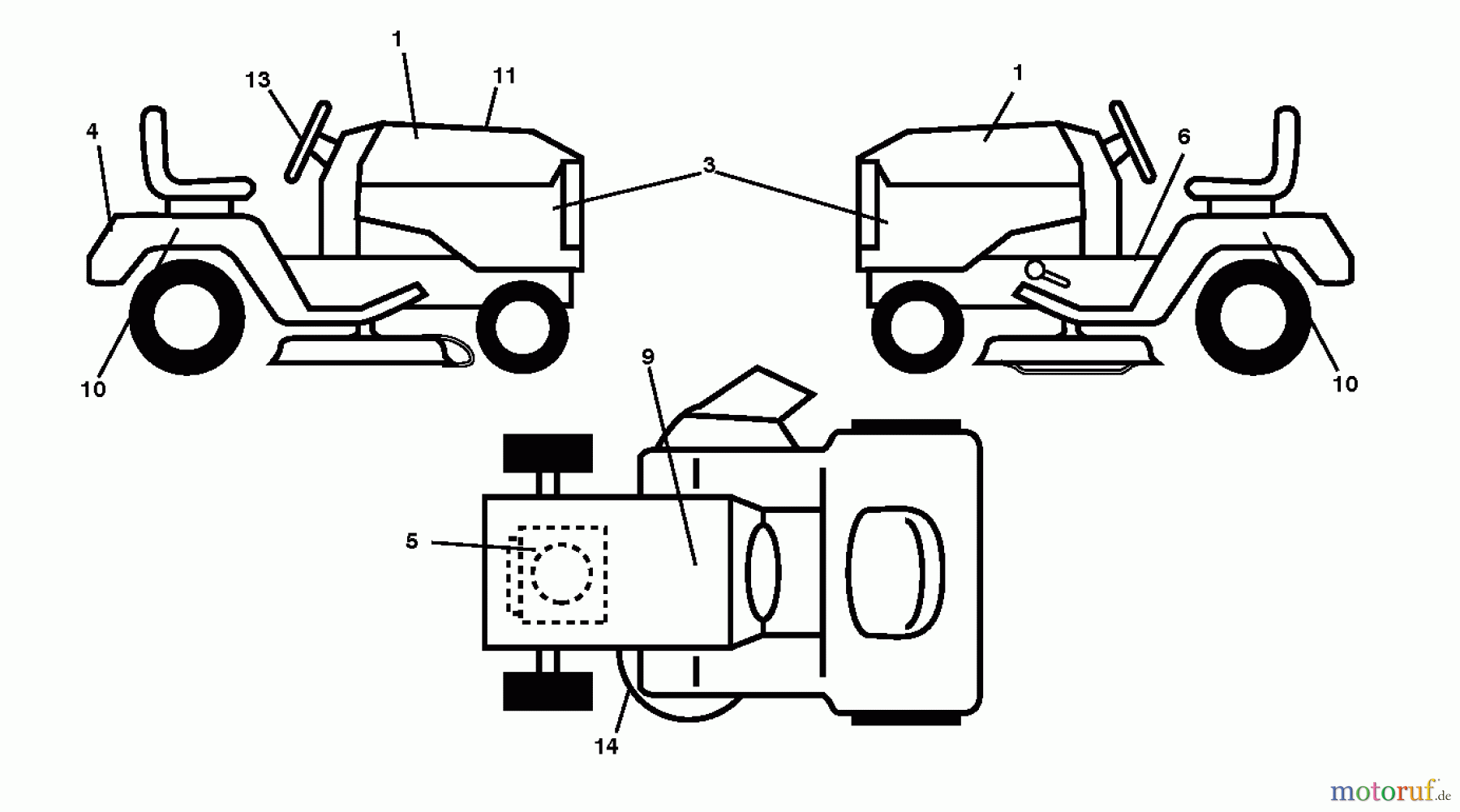Poulan / Weed Eater Rasen und Gartentraktoren PB22H46YT (96042012501) - Poulan Pro Lawn Tractor (2010-12) DECALS