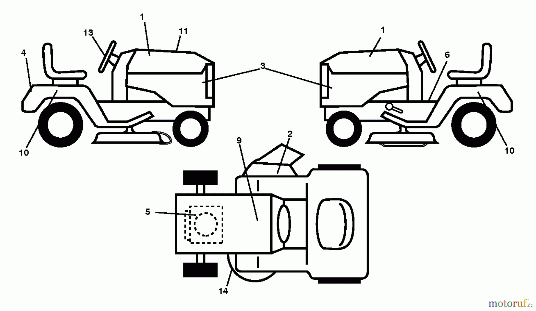 Poulan / Weed Eater Rasen und Gartentraktoren PB22H46YT (96042012503) - Poulan Pro Lawn Tractor (2012-10) DECALS