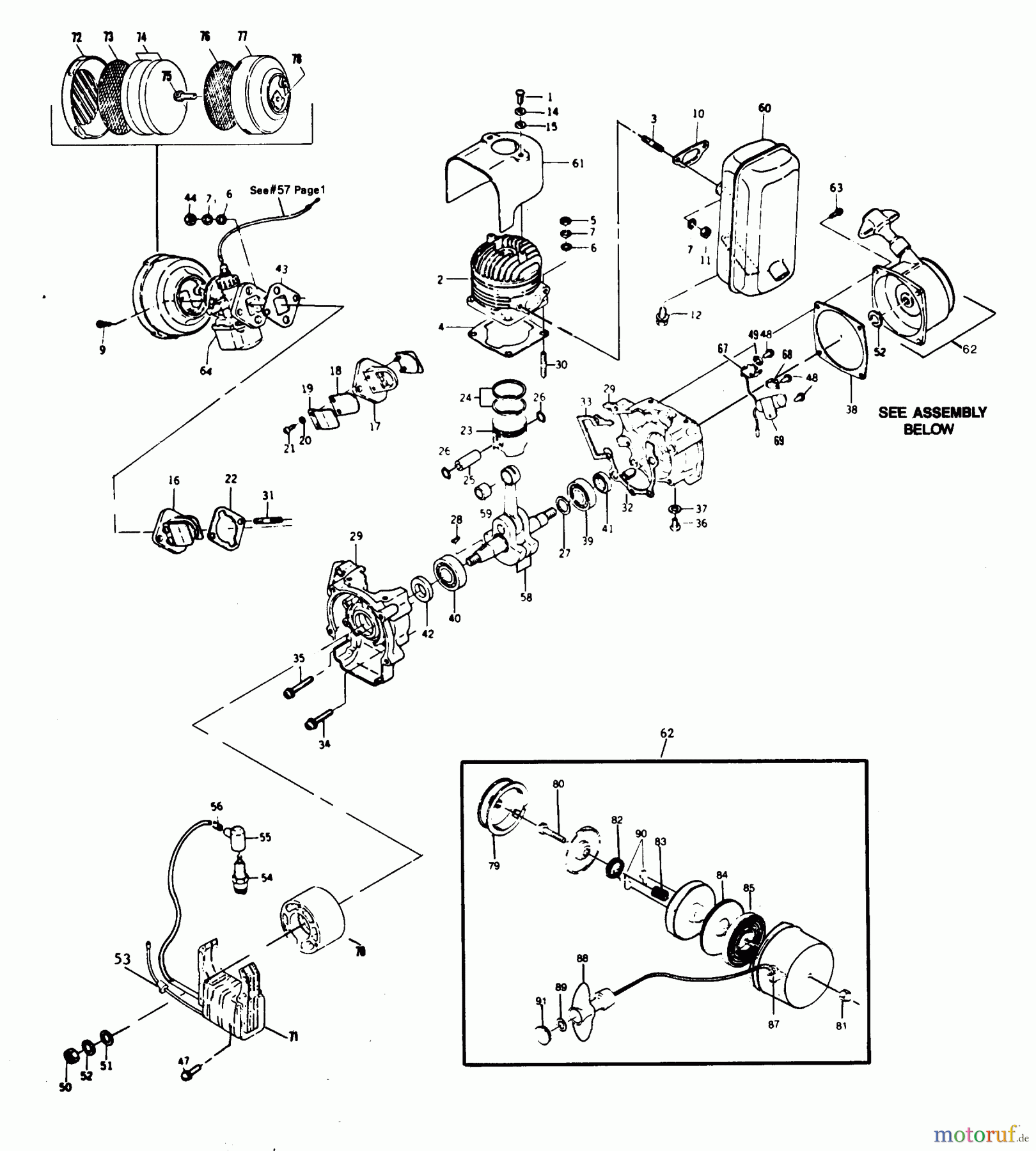 Poulan / Weed Eater Bläser / Sauger / Häcksler / Mulchgeräte 900 - Weed Eater Blower POWER UNIT