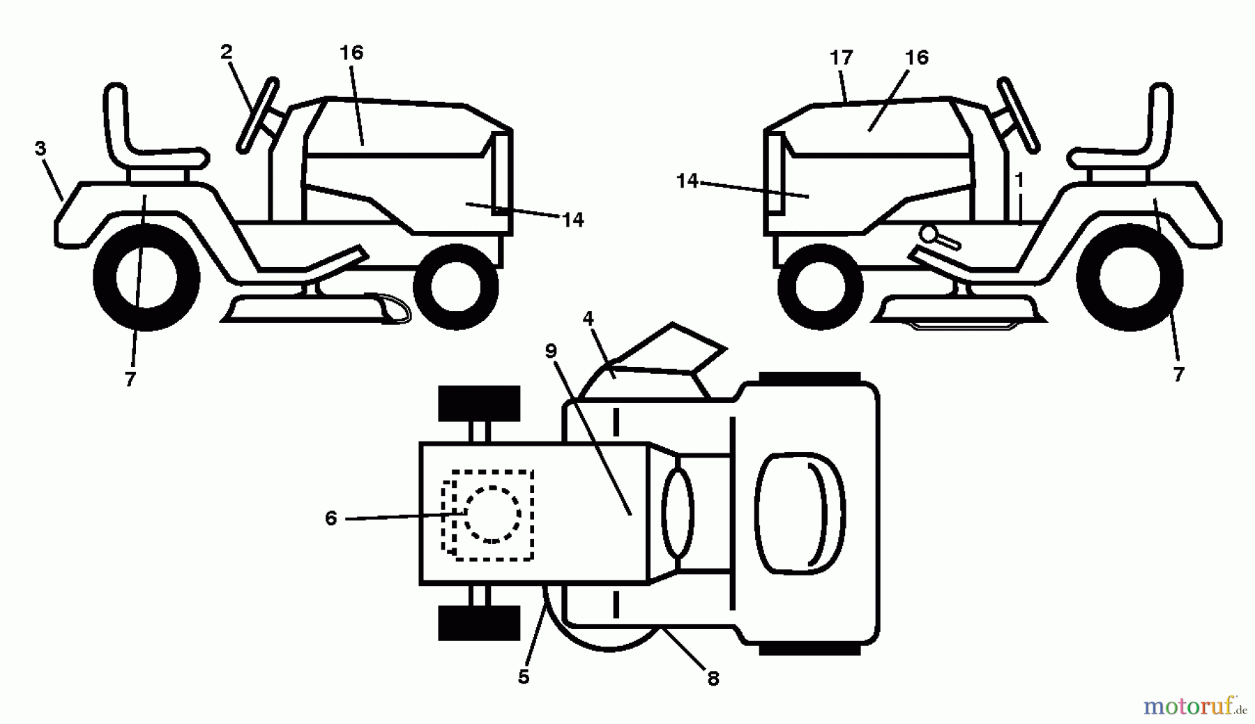 Poulan / Weed Eater Rasen und Gartentraktoren PB23H48YT (96042012602) - Poulan Pro Lawn Tractor (2011-08) DECALS