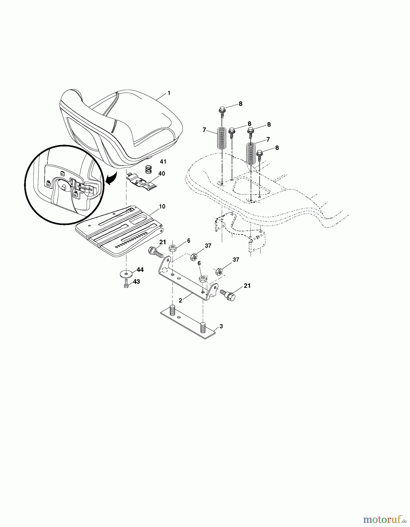 Poulan / Weed Eater Rasen und Gartentraktoren PB26H54YT (96042012701) - Poulan Pro Lawn Tractor (2011-05) SEAT