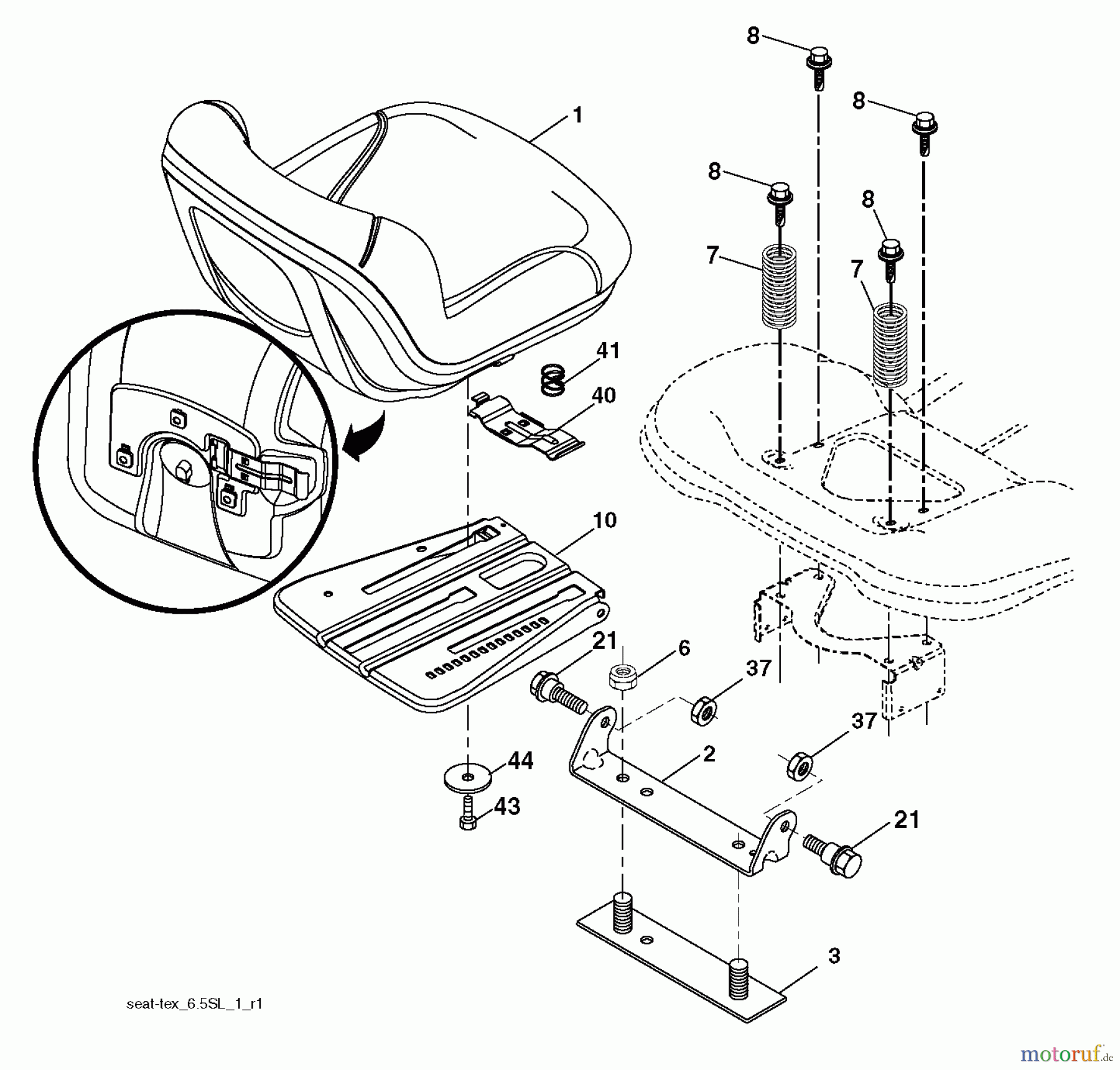 Poulan / Weed Eater Rasen und Gartentraktoren PB26H54YT (96042012703) - Poulan Pro Lawn Tractor (2012-08) SEAT