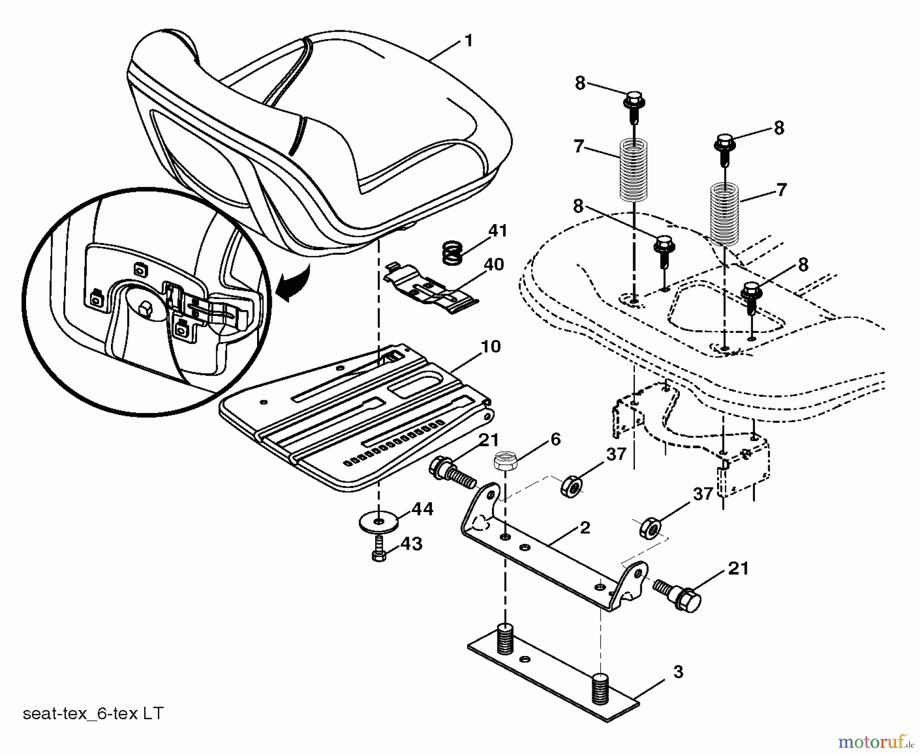 Poulan / Weed Eater Rasen und Gartentraktoren PBGT26H54 (96048002001) - Poulan Pro Lawn Tractor (2012-01) SEAT