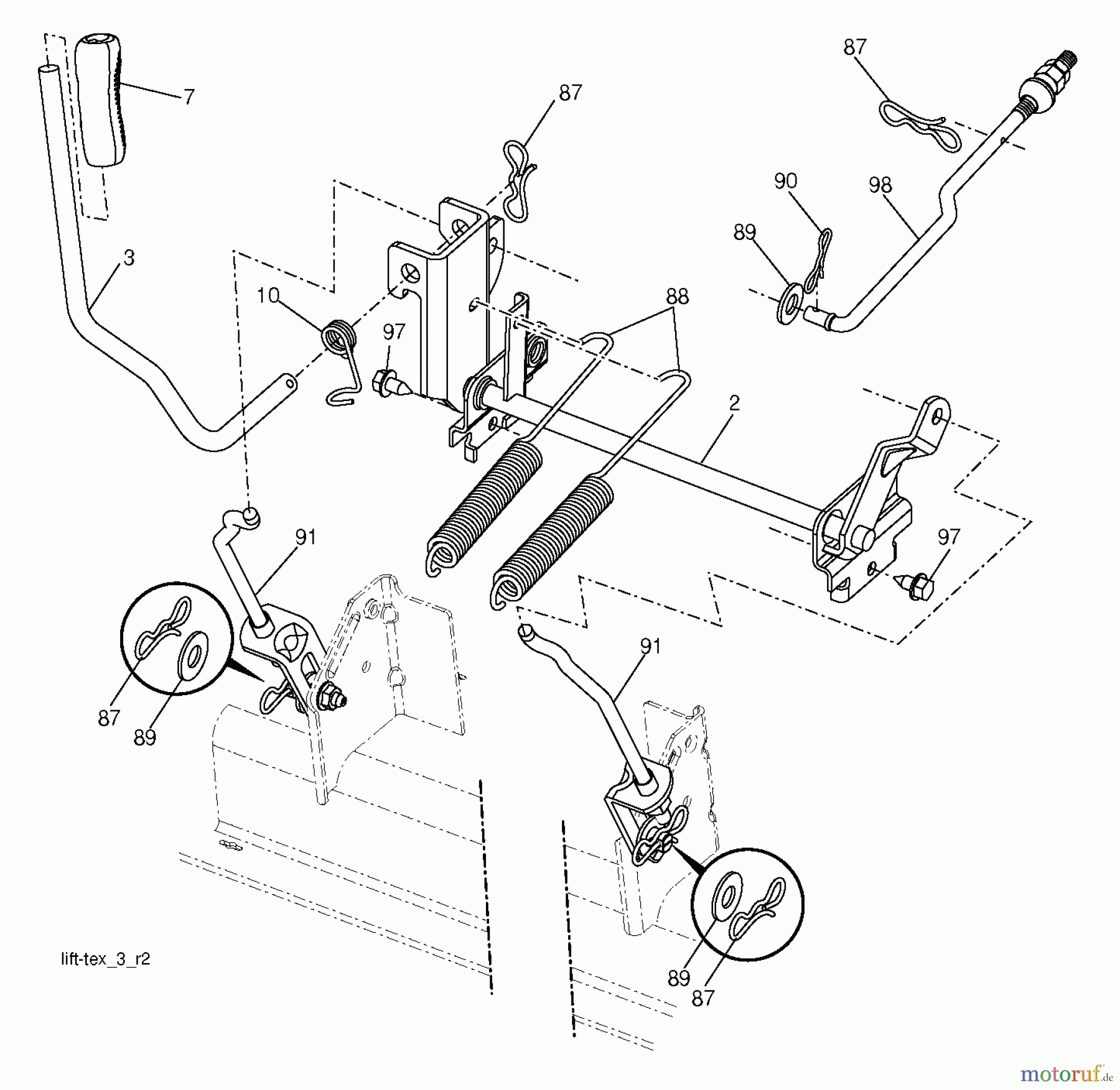 Poulan / Weed Eater Rasen und Gartentraktoren PBLGT26H54 (96042014000) - Poulan Pro Lawn Tractor (2011-08) MOWER LIFT / DECK LIFT