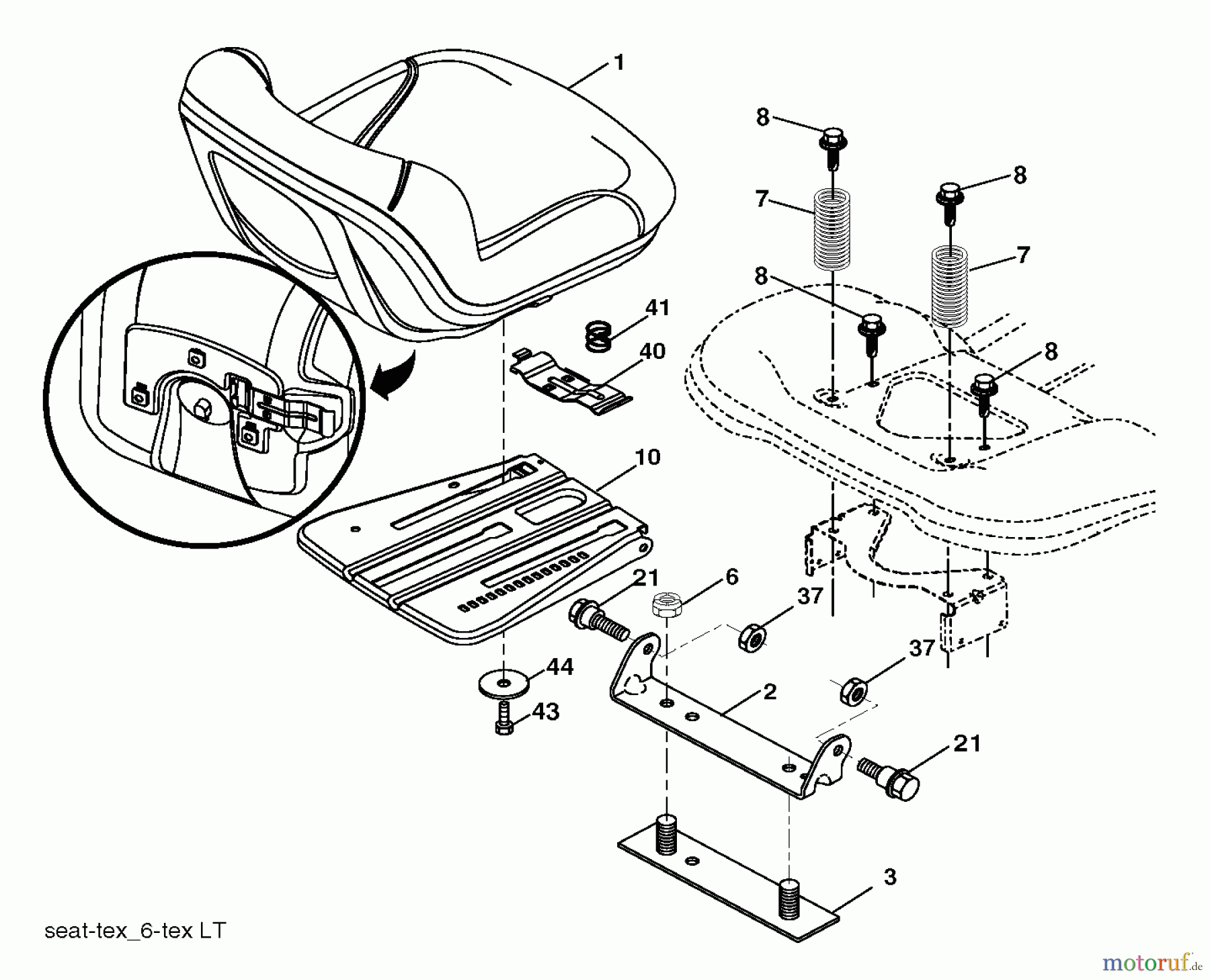Poulan / Weed Eater Rasen und Gartentraktoren PBLGT26H54 (96042014000) - Poulan Pro Lawn Tractor (2011-08) SEAT