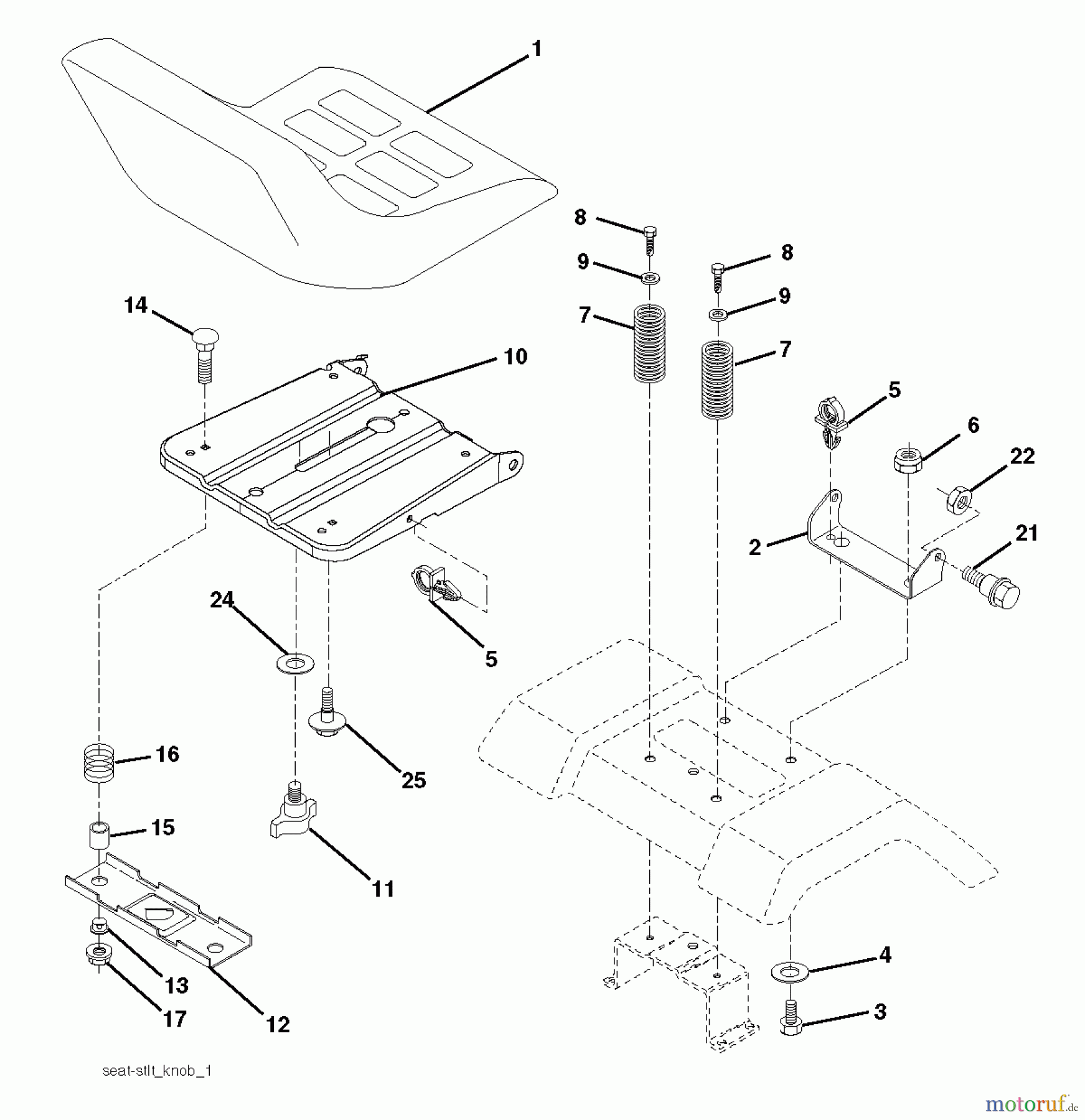 Poulan / Weed Eater Rasen und Gartentraktoren PO14538LT (96012012300) - Poulan Lawn Tractor (2011-08) SEAT