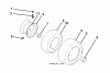 Poulan / Weed Eater PO10530LT (96048003900) - Poulan Lawn Tractor (2012-03) Ersatzteile WHEELS TIRES
