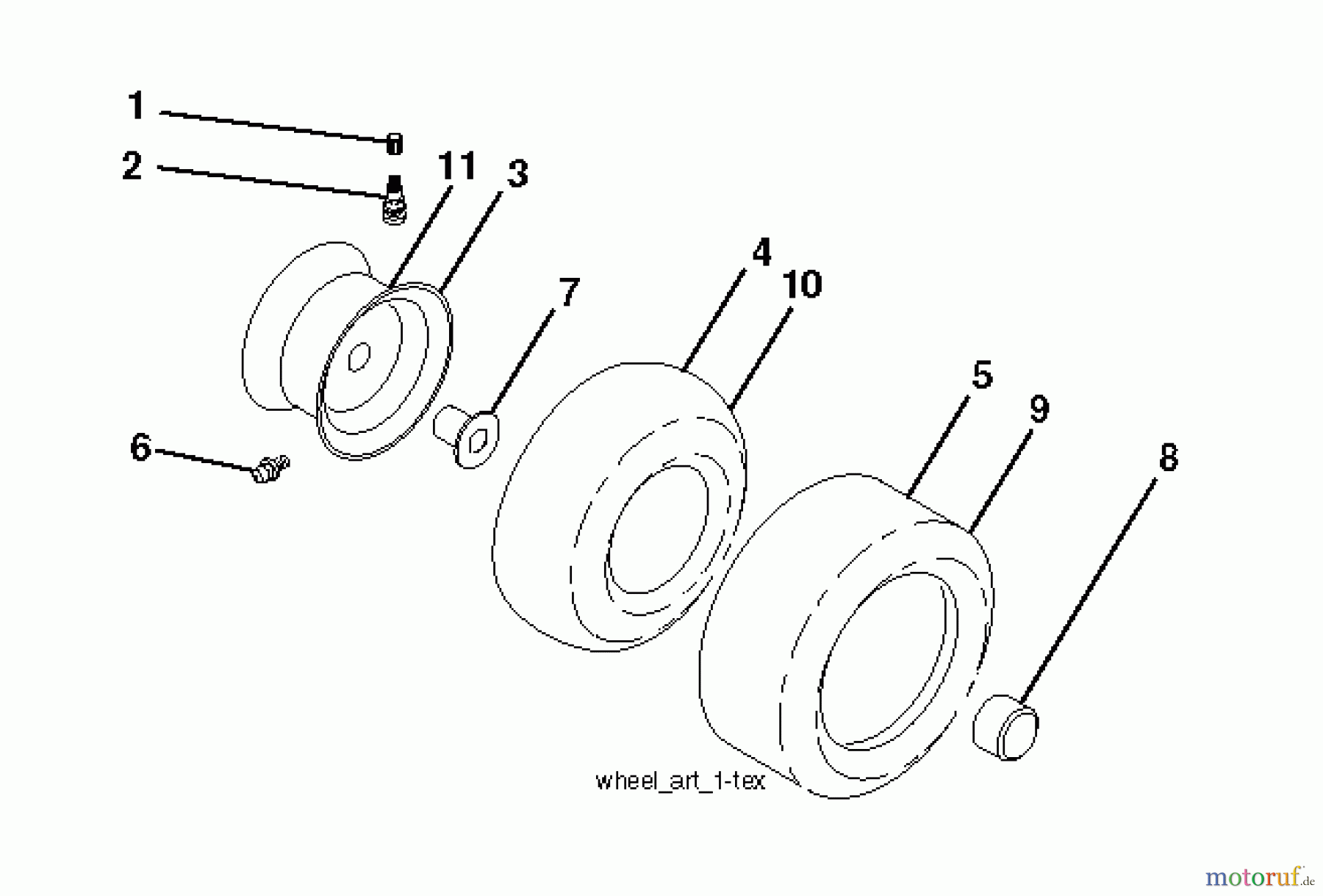 Poulan / Weed Eater Rasen und Gartentraktoren PO10530LT (96048003900) - Poulan Lawn Tractor (2012-03) WHEELS TIRES
