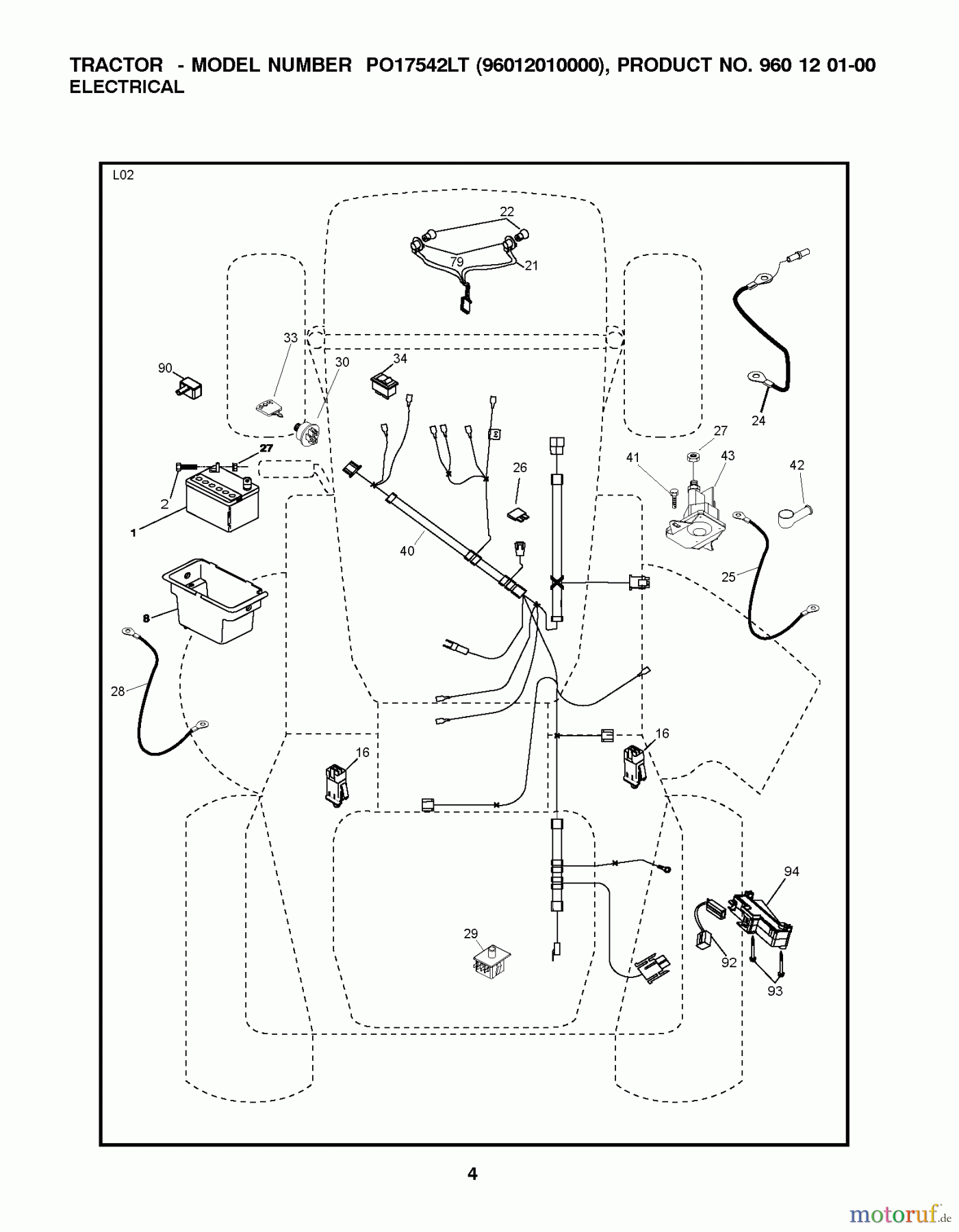 Poulan / Weed Eater Rasen und Gartentraktoren PO14542LT (96012011200) - Poulan Lawn Tractor (2010-09) ELECTRICAL