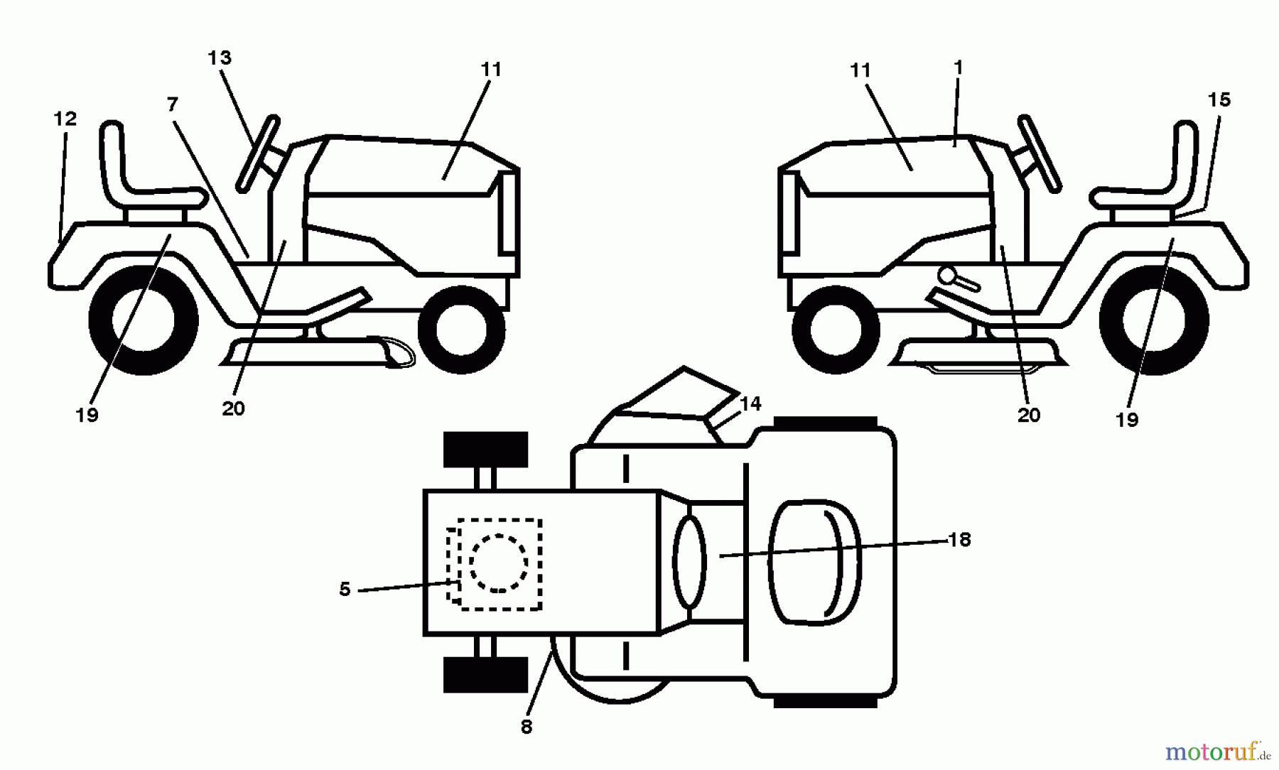 Poulan / Weed Eater Rasen und Gartentraktoren PO15538LT (96018000501) - Poulan Lawn Tractor (2011-08) DECALS