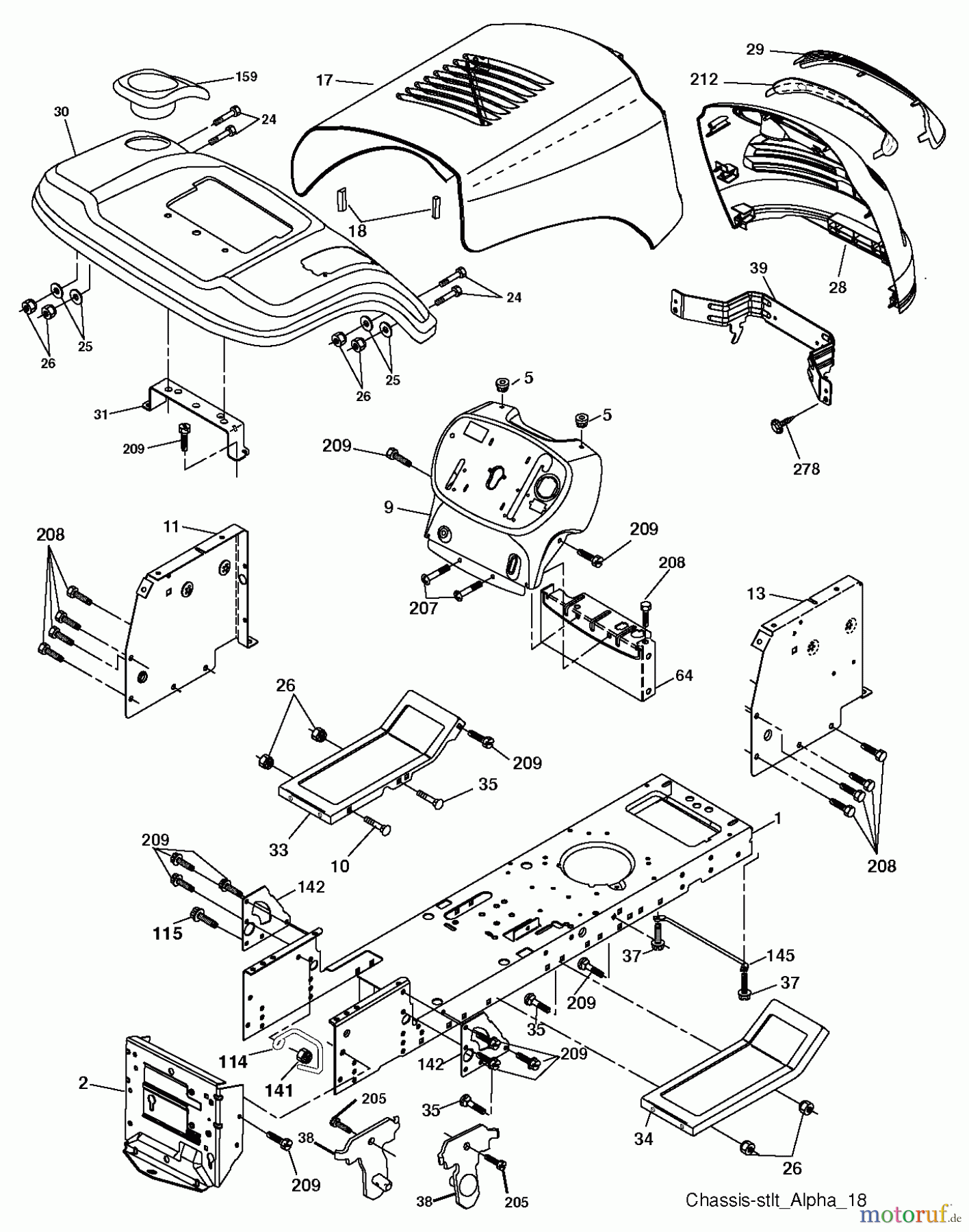 Poulan / Weed Eater Rasen und Gartentraktoren PO17542LT (96012011002) - Poulan Lawn Tractor (2011-08) CHASSIS ENCLOSURES
