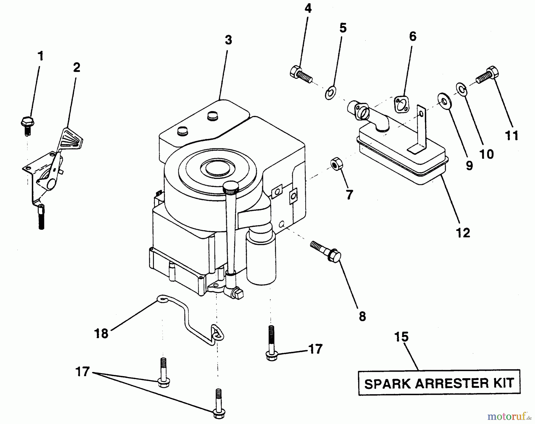 Poulan / Weed Eater Rasen und Gartentraktoren PP1036S - Poulan Pro Lawn Tractor ENGINE / THROTTLE