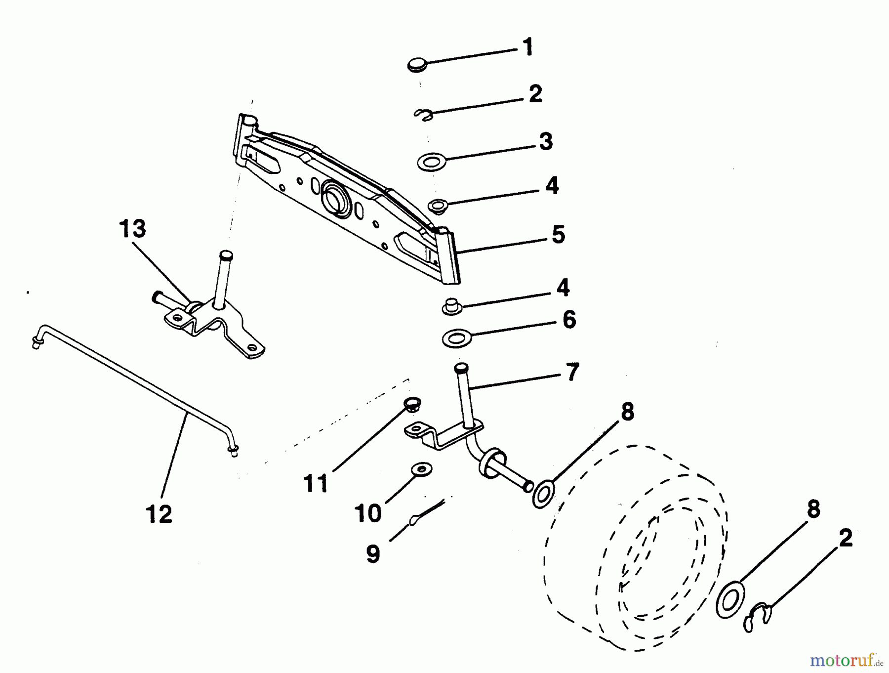 Poulan / Weed Eater Rasen und Gartentraktoren PP1036SA - Poulan Pro Lawn Tractor FRONT AXLE