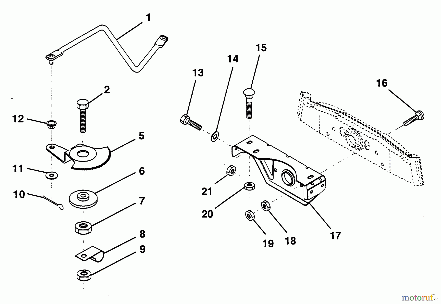 Poulan / Weed Eater Rasen und Gartentraktoren PP1036SA - Poulan Pro Lawn Tractor SECTOR GEAR / AXLE SUPPORT