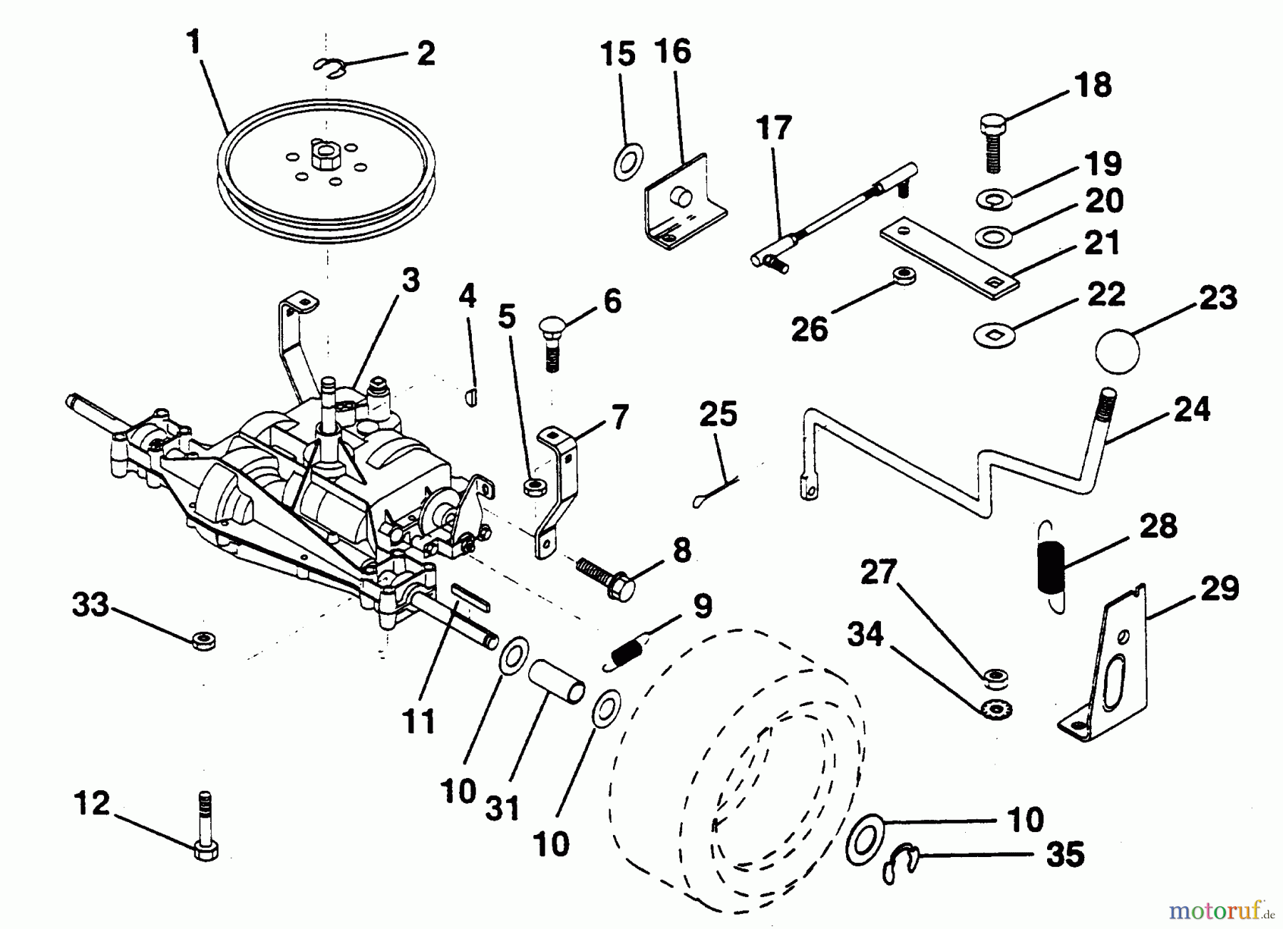 Poulan / Weed Eater Rasen und Gartentraktoren PP1036SA - Poulan Pro Lawn Tractor TRANSAXLE