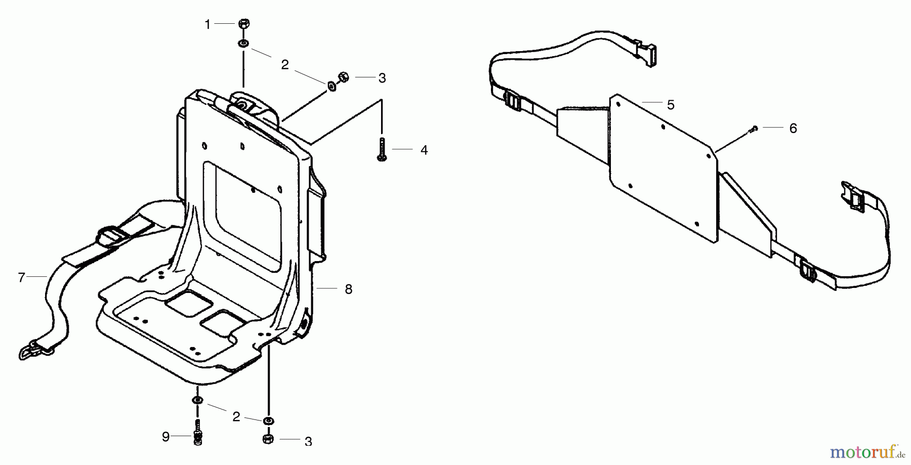 Poulan / Weed Eater Bläser / Sauger / Häcksler / Mulchgeräte BP402LE - Poulan Pro Back Pack Blower Back Pack Assembly