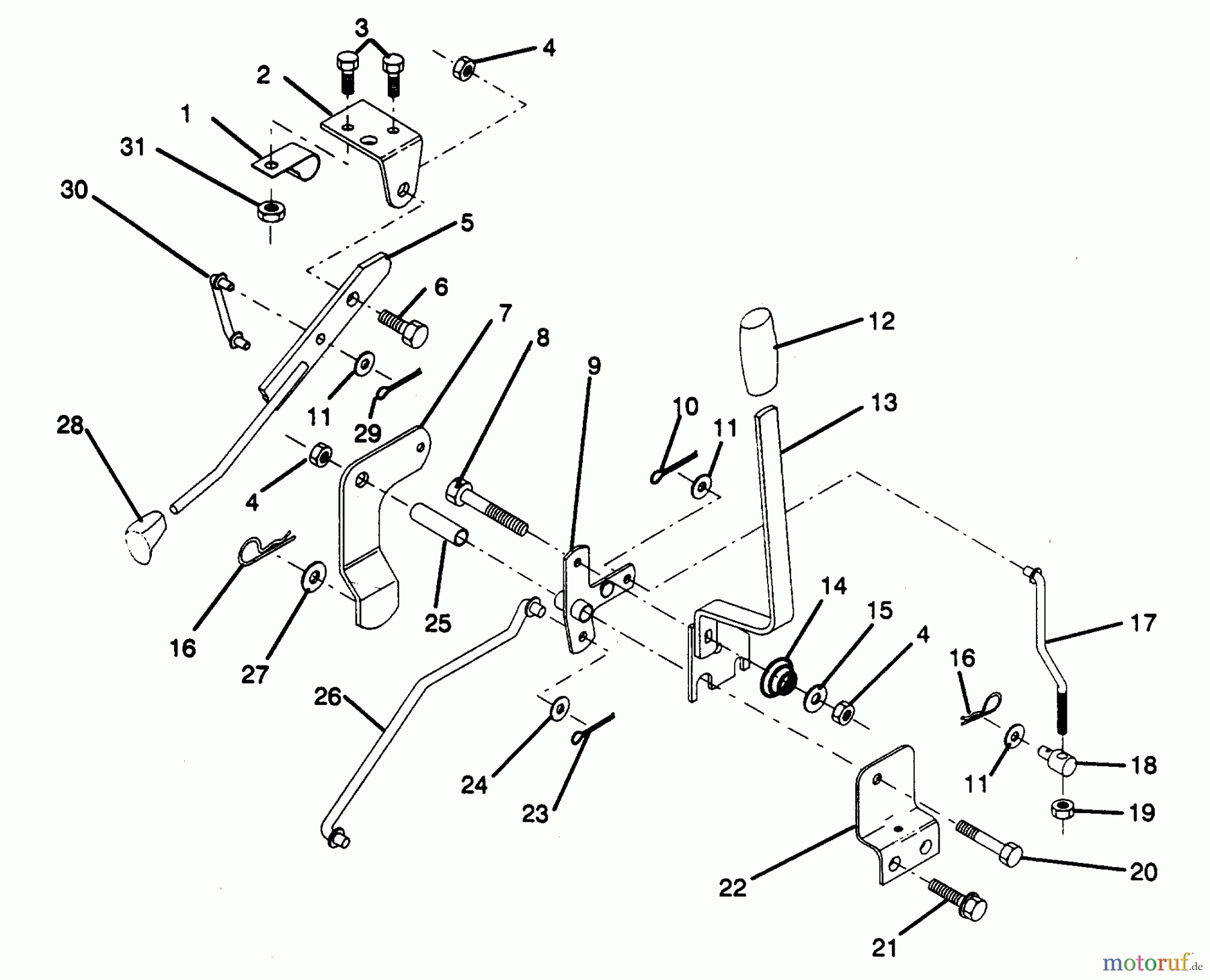 Poulan / Weed Eater Rasen und Gartentraktoren PP1136A - Poulan Pro Lawn Tractor MOWER LIFT LEVER
