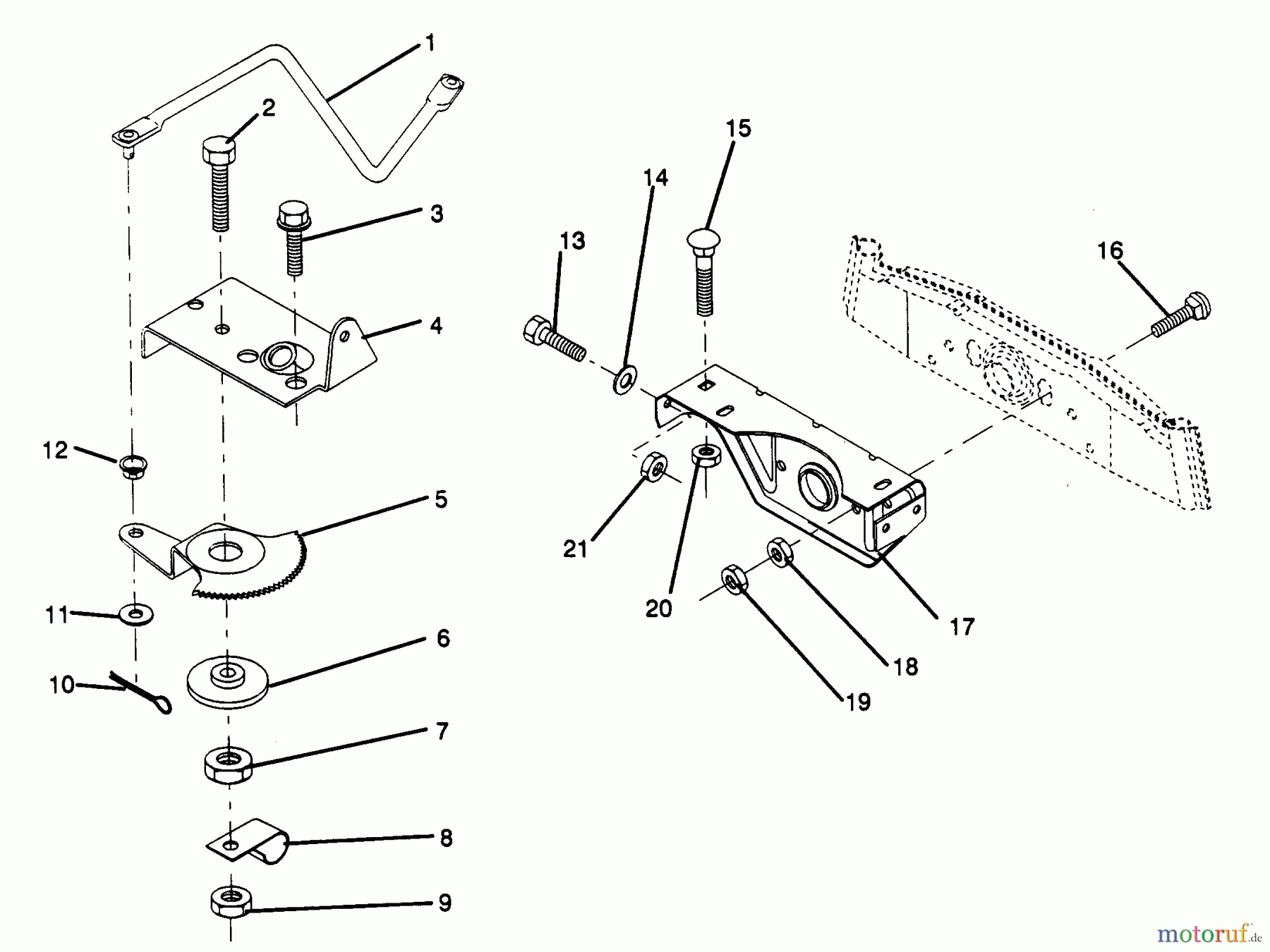 Poulan / Weed Eater Rasen und Gartentraktoren PP1136A - Poulan Pro Lawn Tractor SECTOR GEAR / AXLE SUPPORT