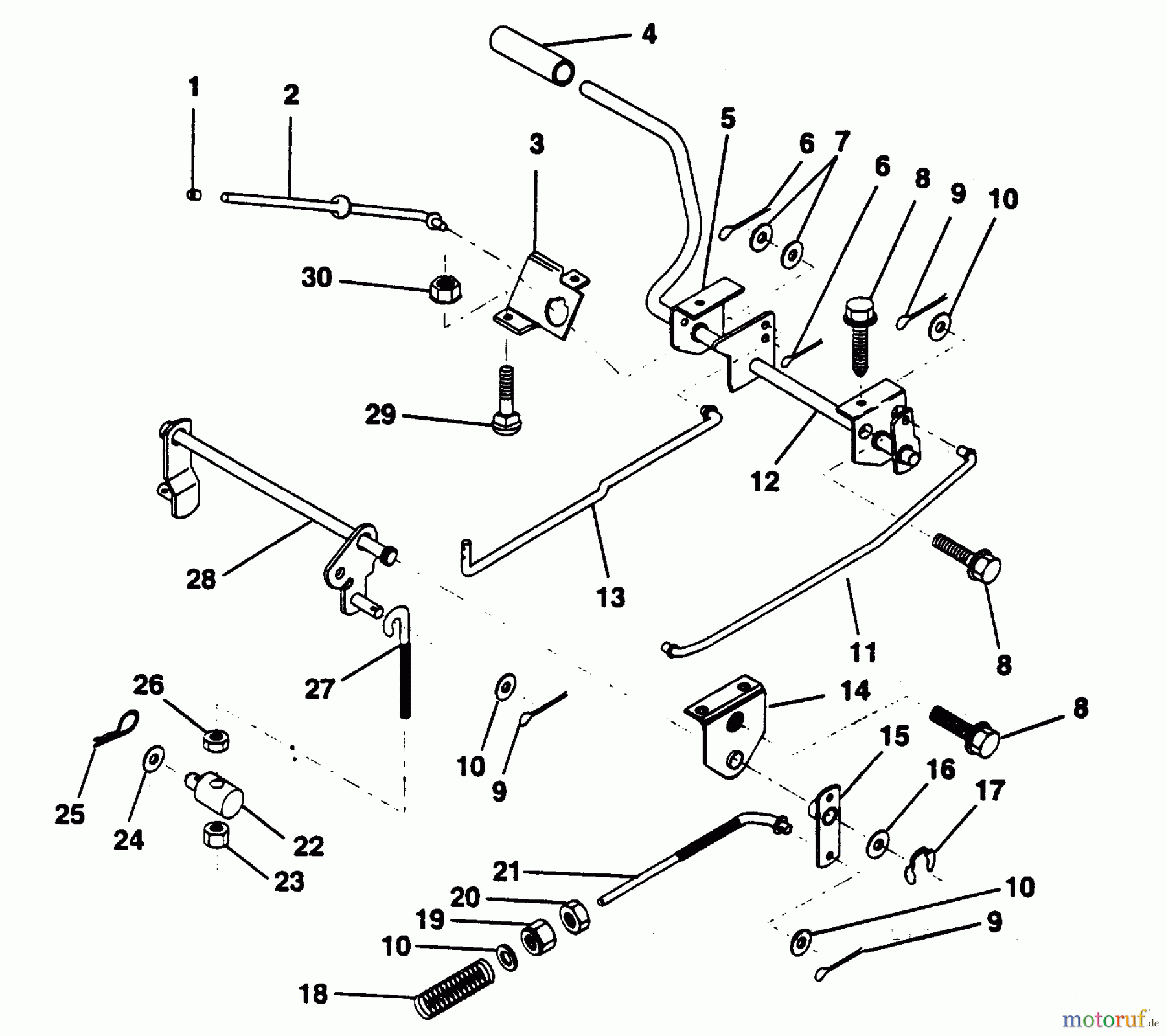 Poulan / Weed Eater Rasen und Gartentraktoren PP1136J - Poulan Pro Lawn Tractor BRAKE / REAR MOWER LIFT ASSEMBLY