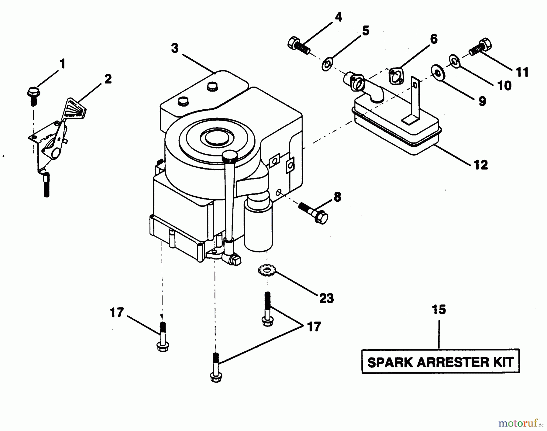 Poulan / Weed Eater Rasen und Gartentraktoren PP1136JA - Poulan Pro Lawn Tractor ENGINE