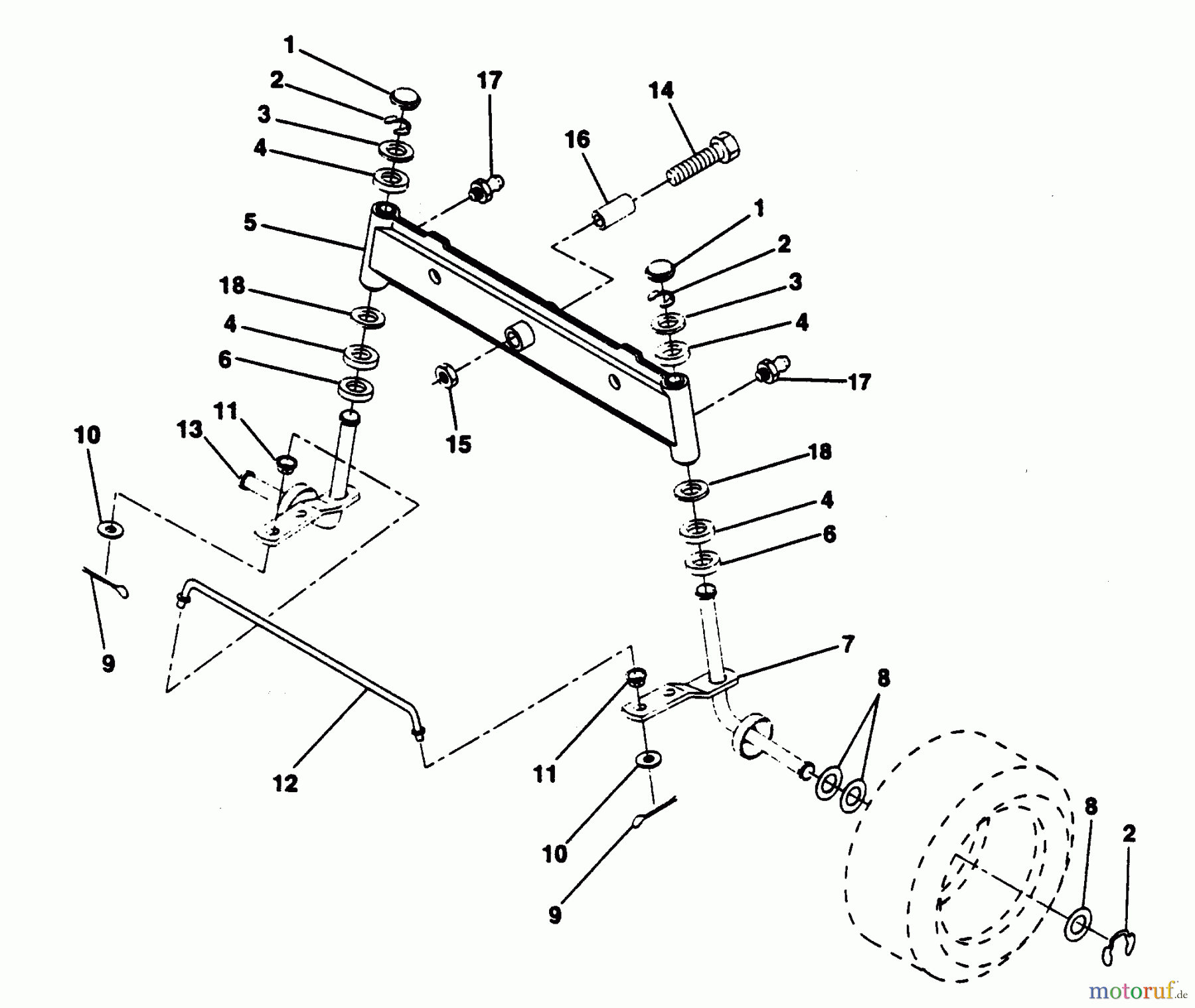 Poulan / Weed Eater Rasen und Gartentraktoren PP1136JA - Poulan Pro Lawn Tractor FRONT AXLE