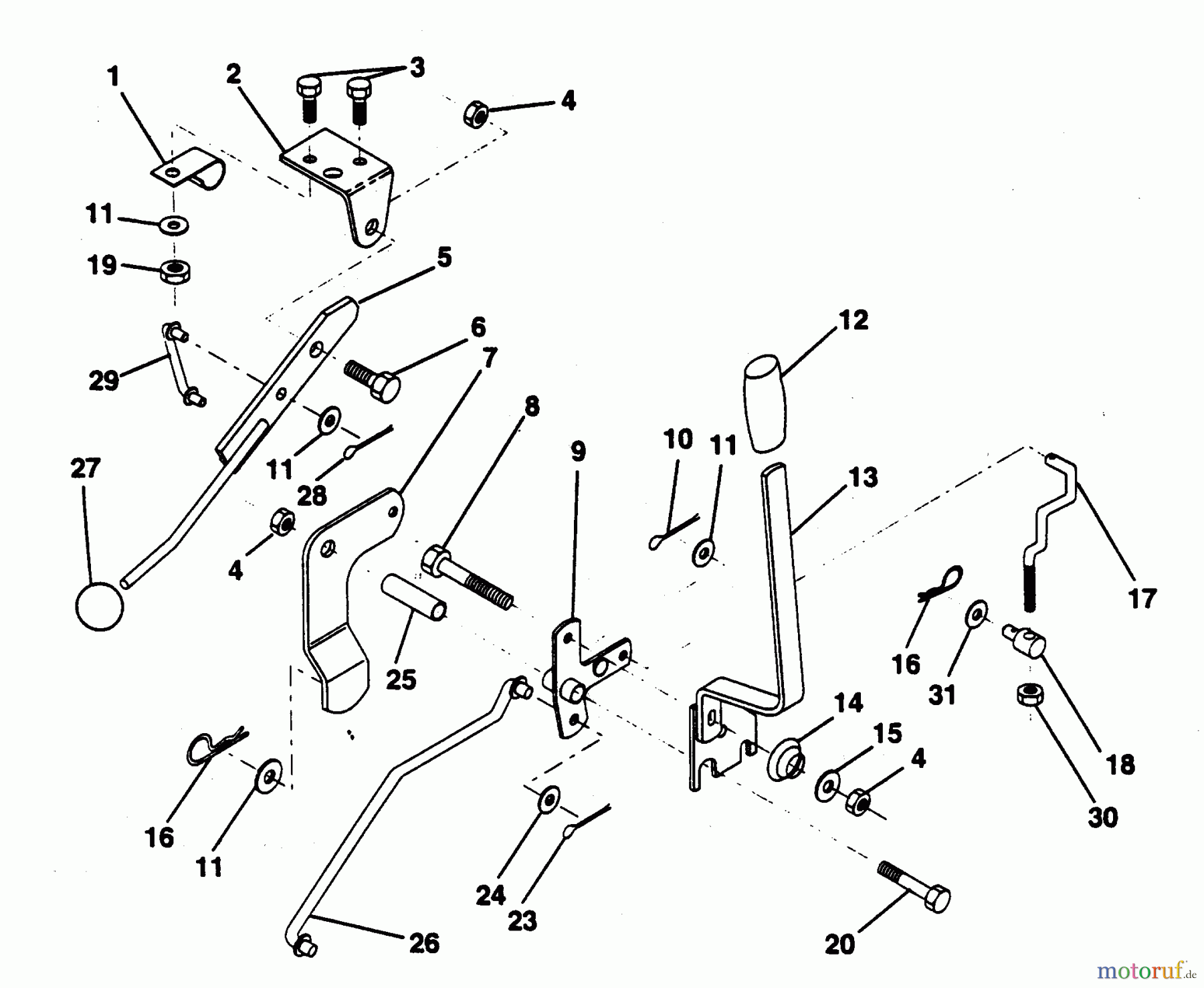 Poulan / Weed Eater Rasen und Gartentraktoren PP1136JA - Poulan Pro Lawn Tractor MOWER LIFT LEVER