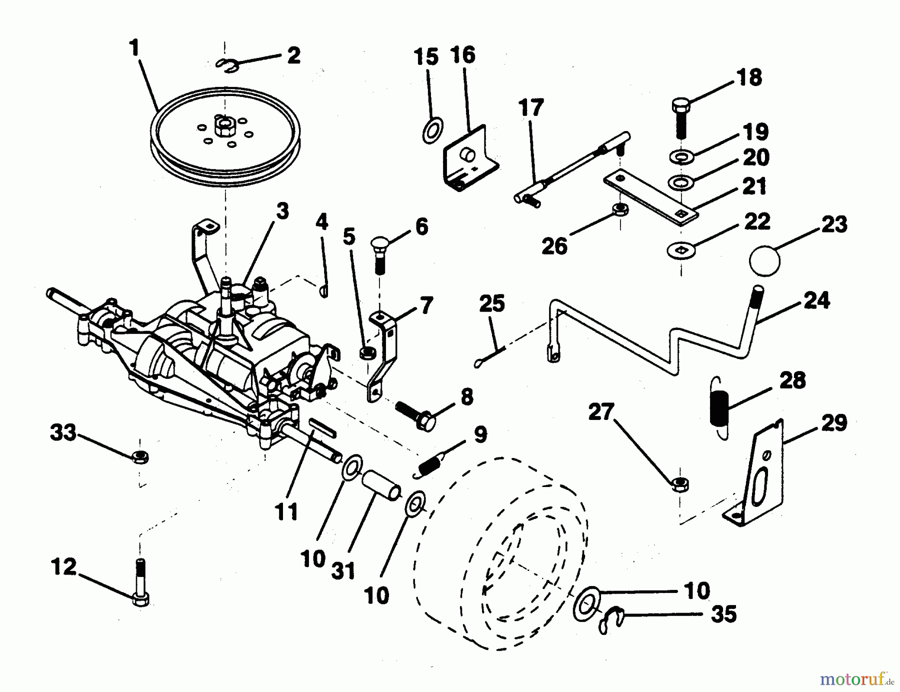  Poulan / Weed Eater Rasen und Gartentraktoren PP1136J - Poulan Pro Lawn Tractor TRANSAXLE