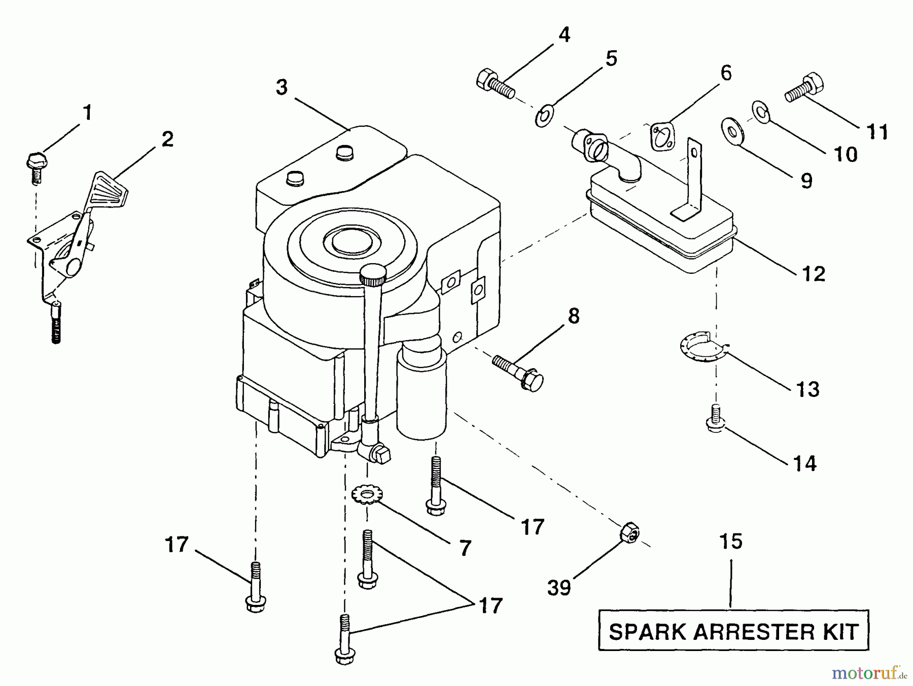 Poulan / Weed Eater Rasen und Gartentraktoren PP11536 - Poulan Pro Lawn Tractor Engine