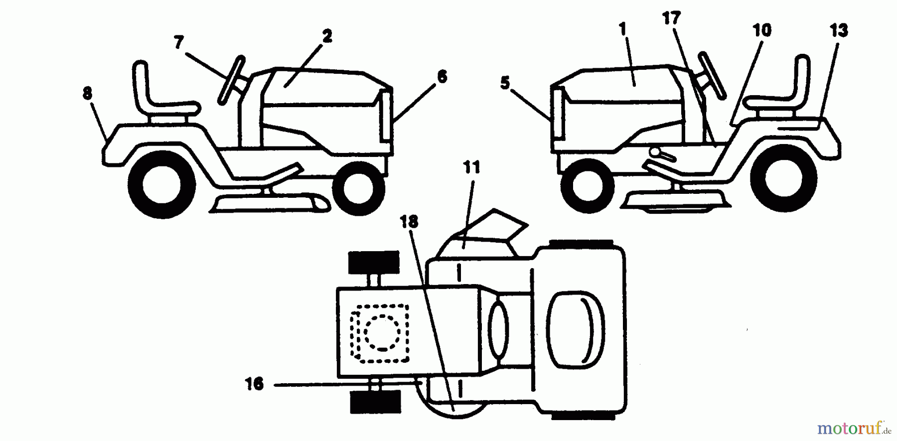 Poulan / Weed Eater Rasen und Gartentraktoren PP11536K - Poulan Pro Lawn Tractor DECALS
