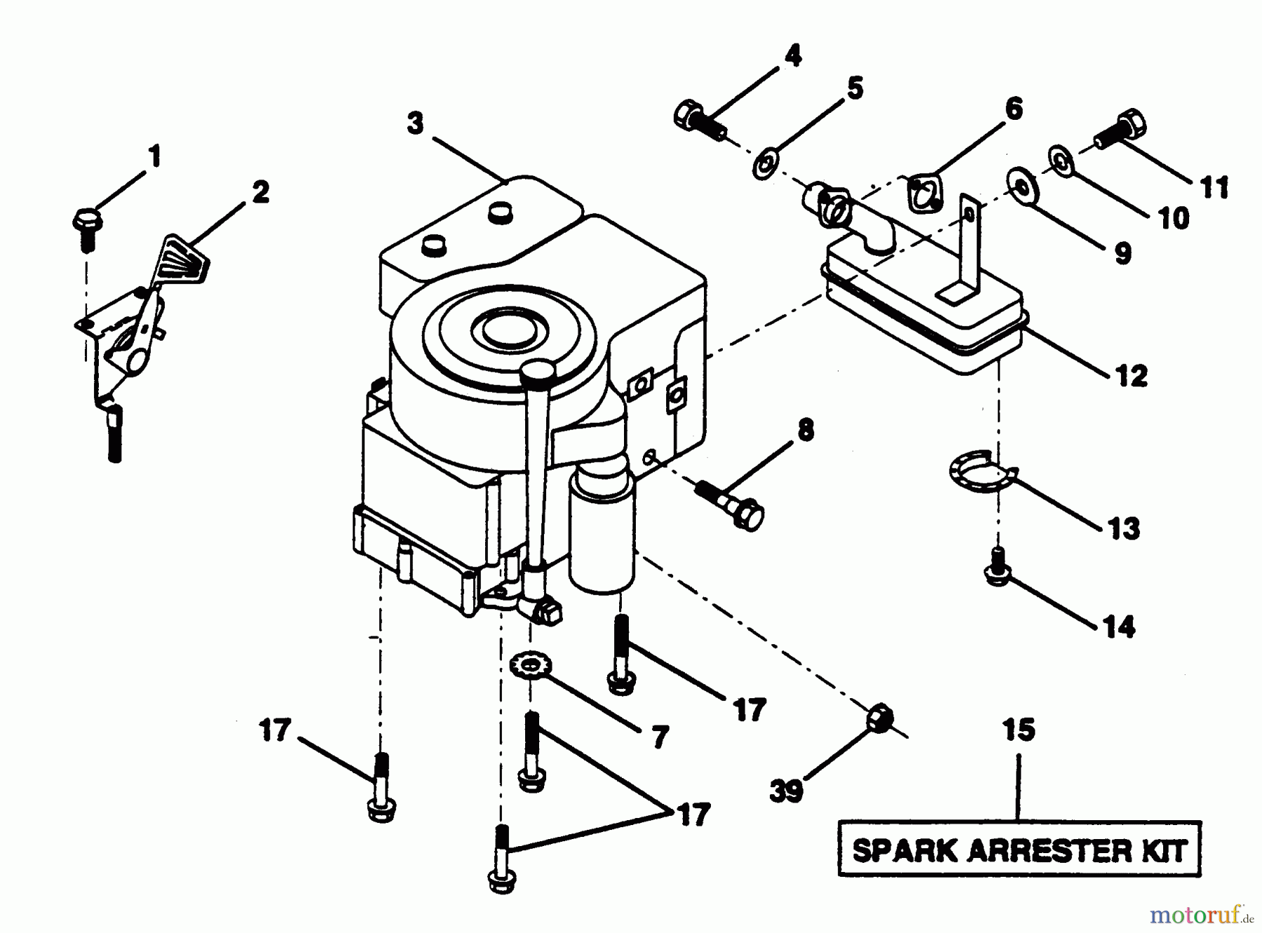 Poulan / Weed Eater Rasen und Gartentraktoren PP11536K - Poulan Pro Lawn Tractor ENGINE