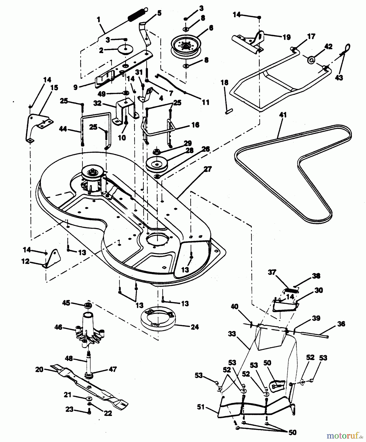 Poulan / Weed Eater Rasen und Gartentraktoren PP11536K - Poulan Pro Lawn Tractor MOWER DECK