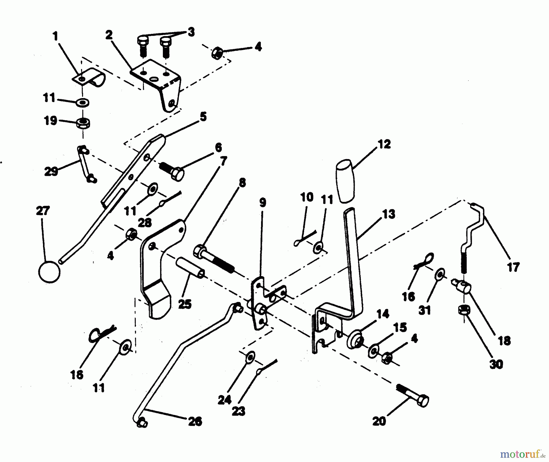 Poulan / Weed Eater Rasen und Gartentraktoren PP11536K - Poulan Pro Lawn Tractor MOWER LIFT LEVER