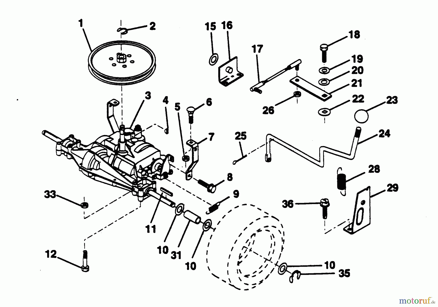 Poulan / Weed Eater Rasen und Gartentraktoren PP11536KA - Poulan Pro Lawn Tractor TRANSAXLE