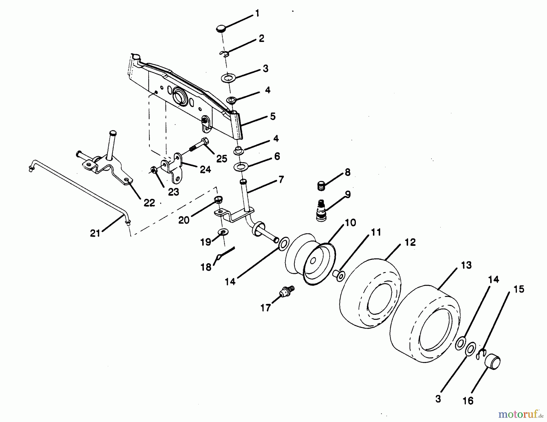  Poulan / Weed Eater Rasen und Gartentraktoren PP1236A - Poulan Pro Lawn Tractor FRONT AXLE