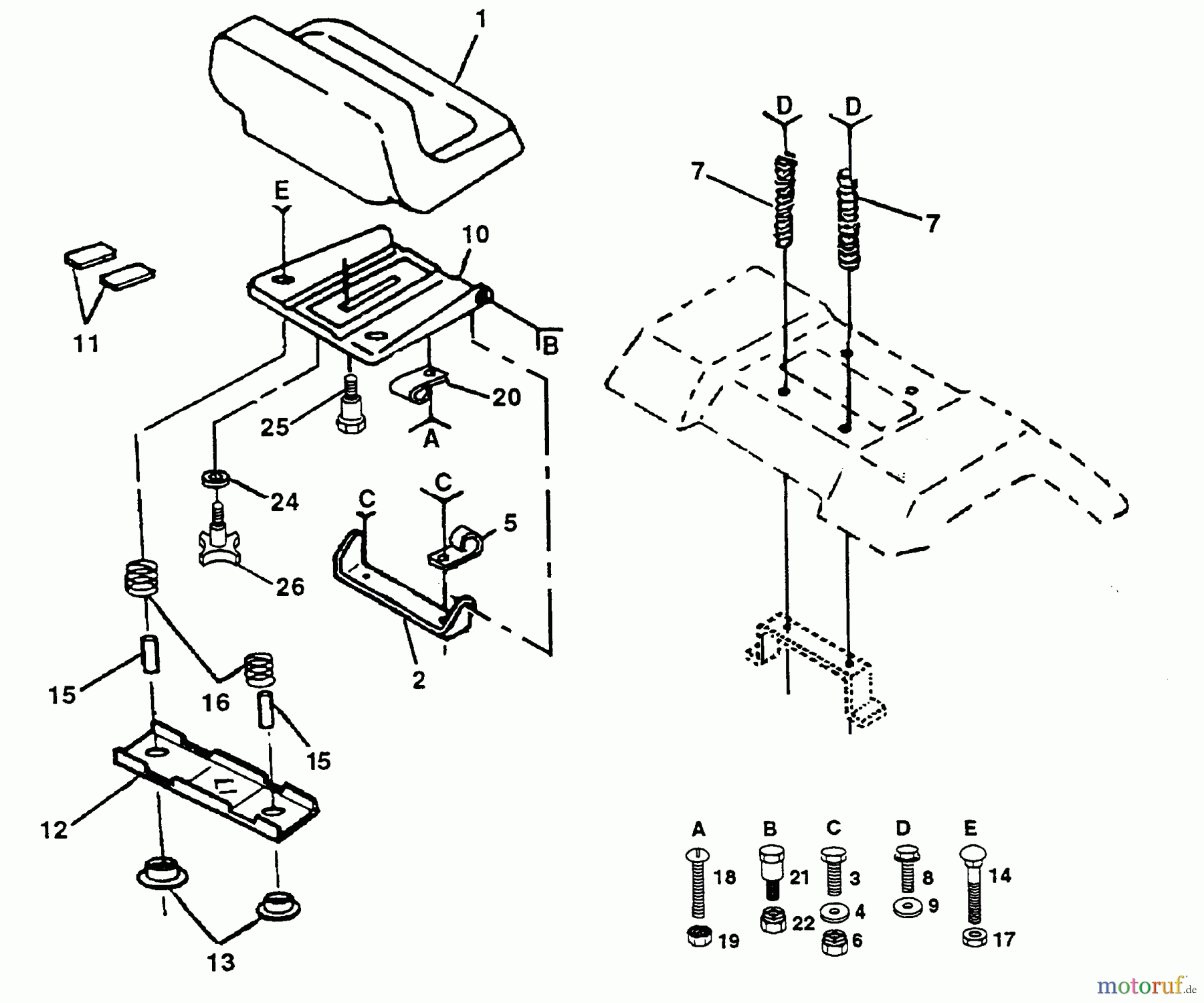  Poulan / Weed Eater Rasen und Gartentraktoren PP1242A - Poulan Pro Lawn Tractor SEAT ASSEMBLY
