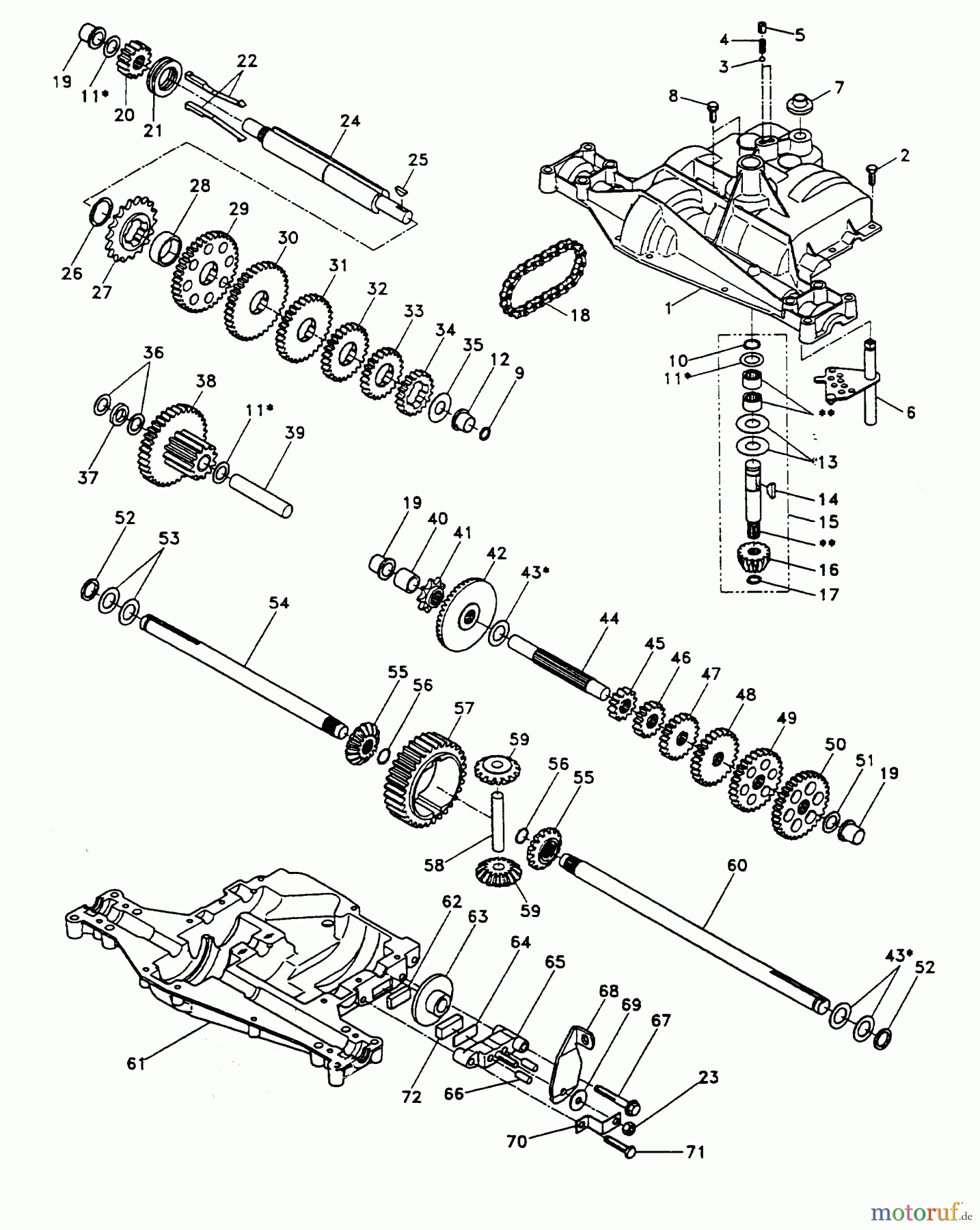 Poulan / Weed Eater Rasen und Gartentraktoren PP1242 - Poulan Pro Lawn Tractor TRANSAXLE DANA - MODEL NUMBER 4360-48