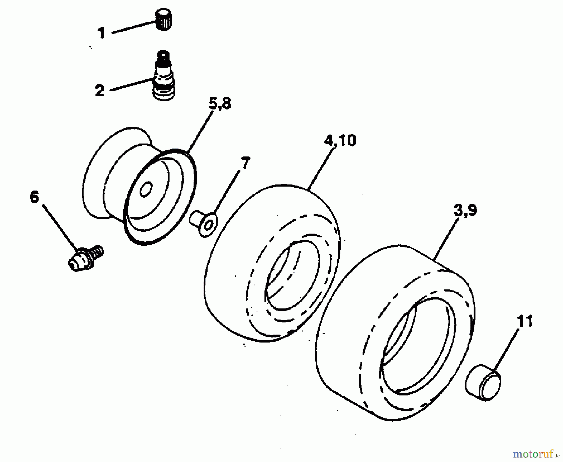 Poulan / Weed Eater Rasen und Gartentraktoren PP1242 - Poulan Pro Lawn Tractor WHEELS & TIRES
