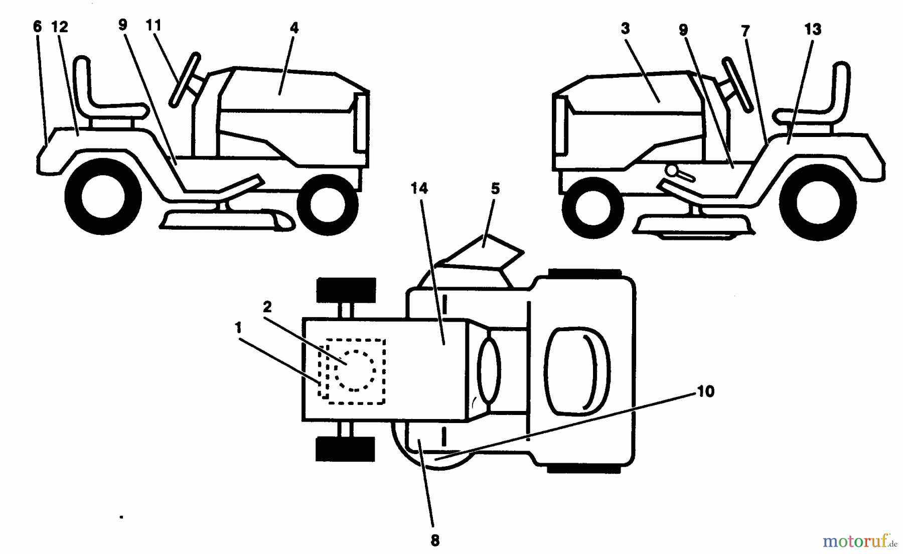 Poulan / Weed Eater Rasen und Gartentraktoren PP12538 - Poulan Pro Lawn Tractor DECALS