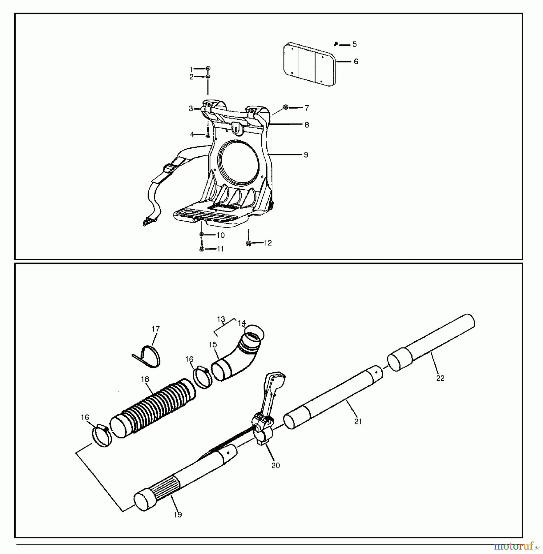 Poulan / Weed Eater Bläser / Sauger / Häcksler / Mulchgeräte BP406 - Poulan Pro Back Pack Blower (2007-06) FRAME